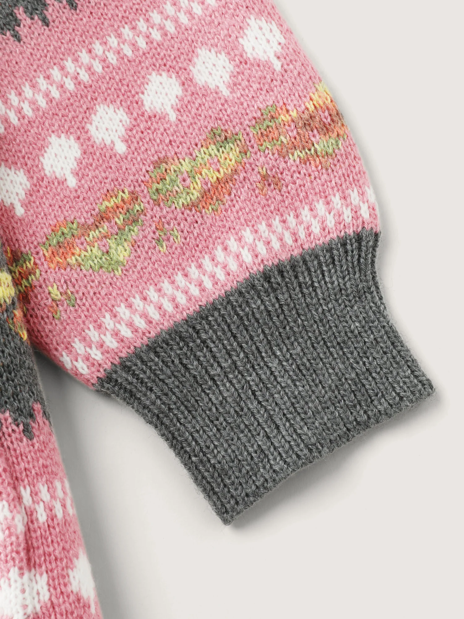 Fair-Isle Pattern Jacquard Knit Cardigan - Image 6