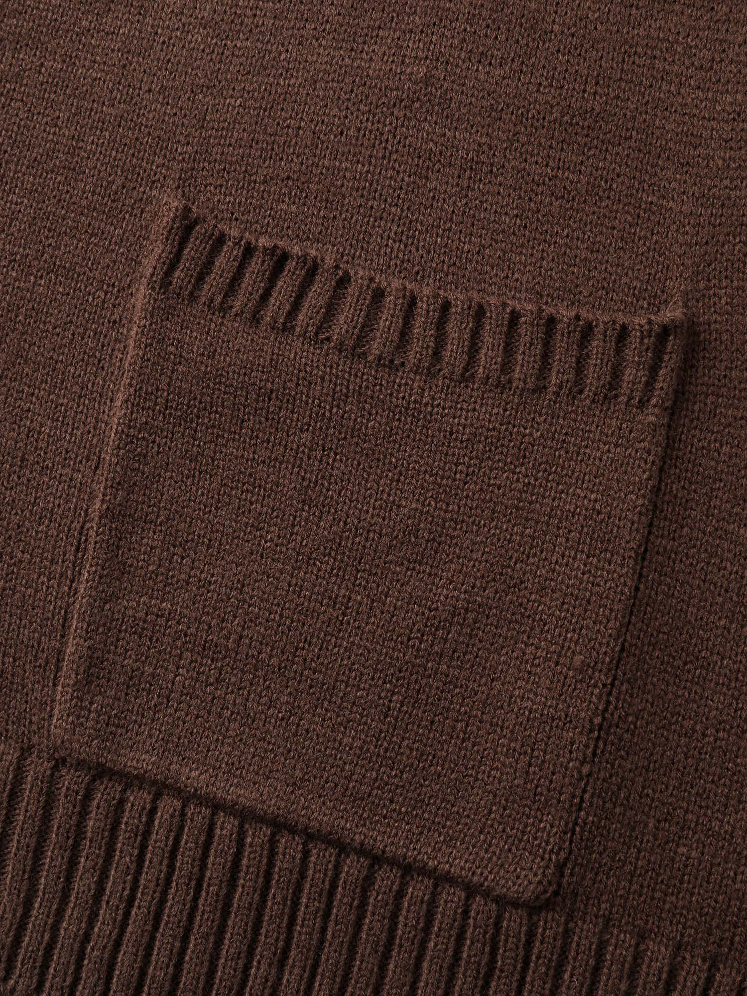 Fair-Isle Yoke Button Knit Cardigan - Image 8