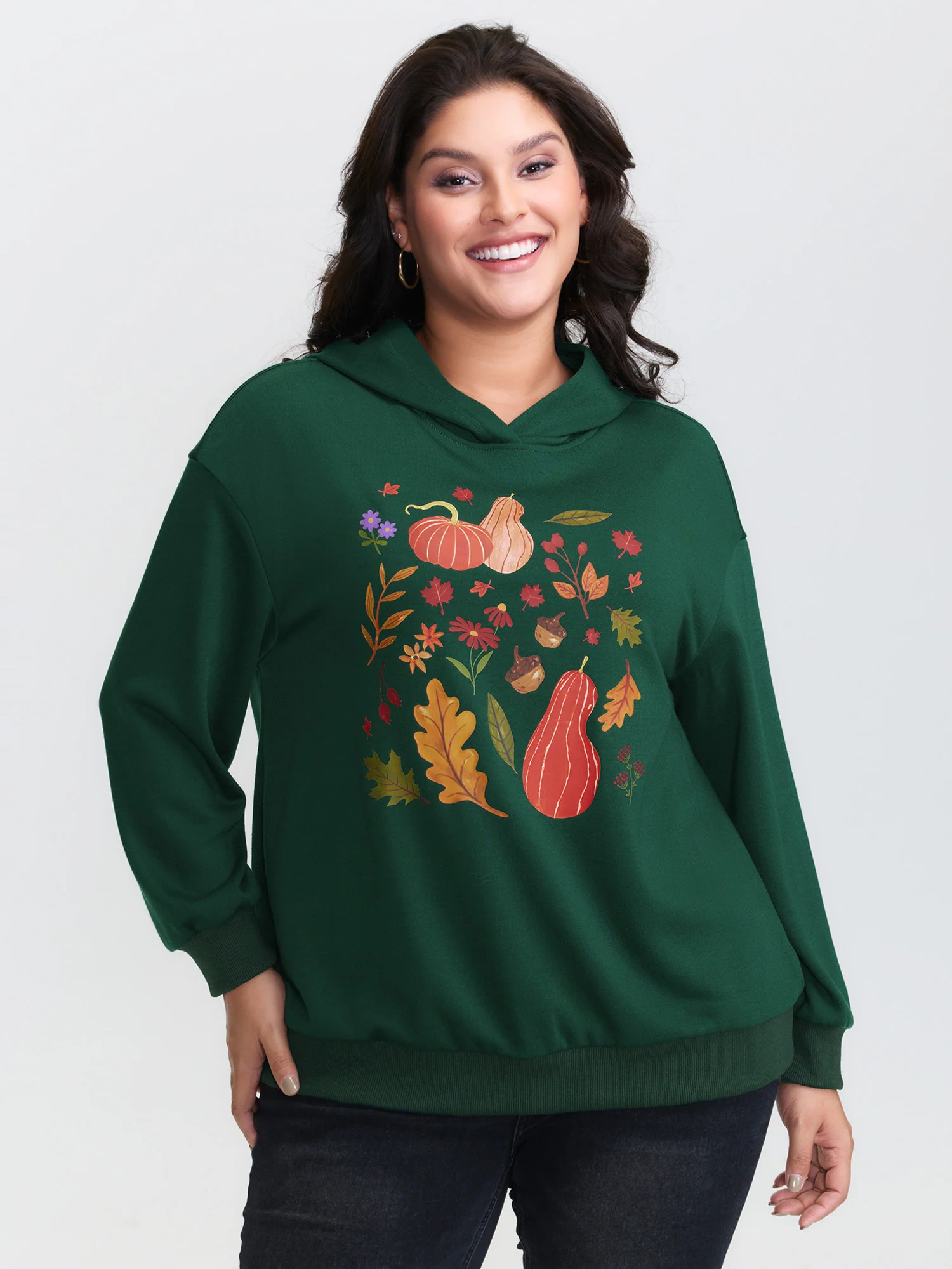 Fall Feeling Pattern Hoodie - Image 2
