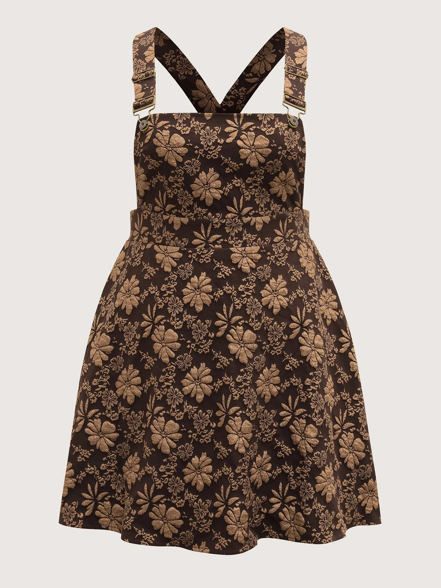 Fall Floral Textured Pockets Midi Dress - Image 7