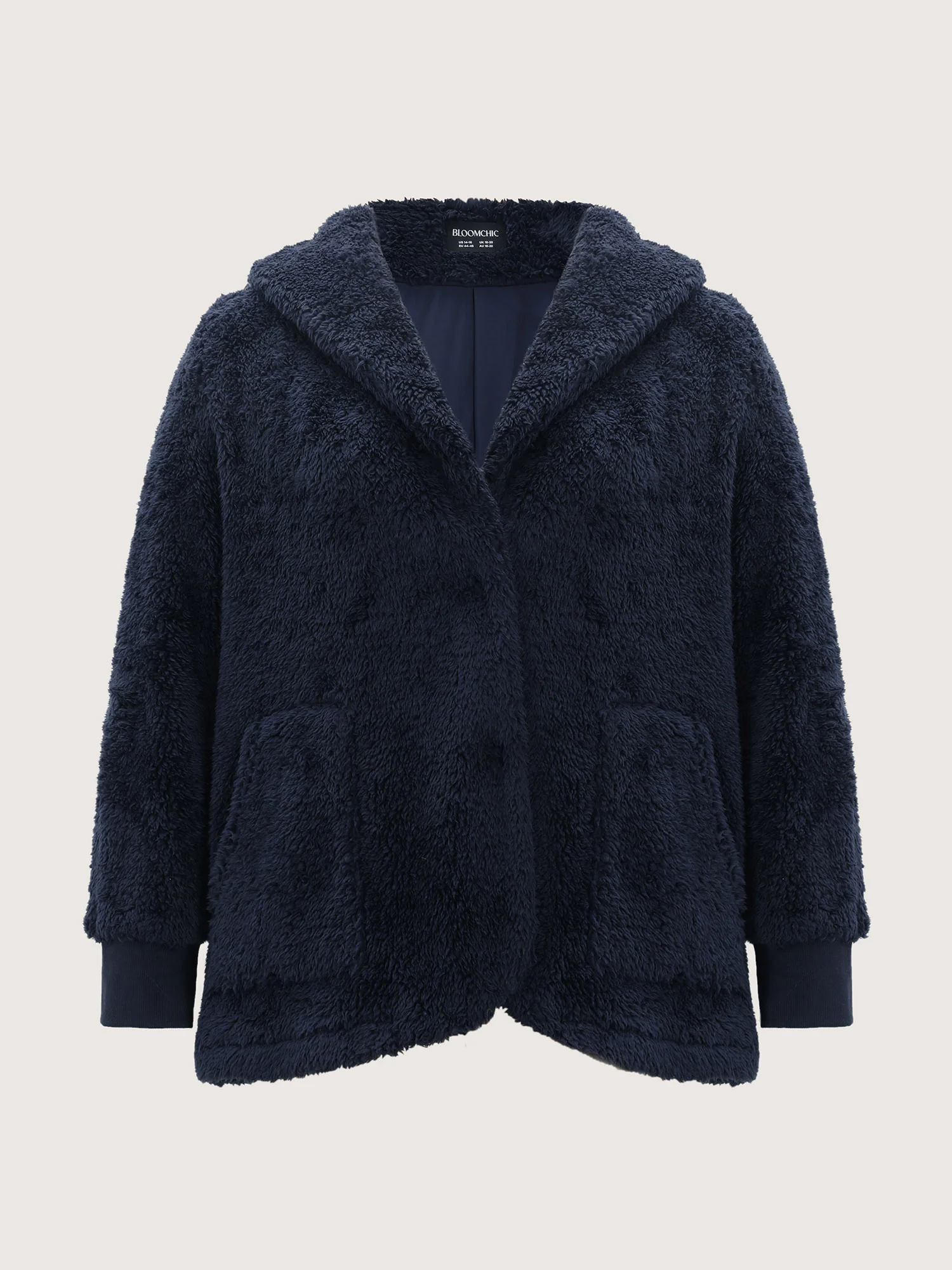 Faux Fur Hooded Pockets Jacket - Image 5