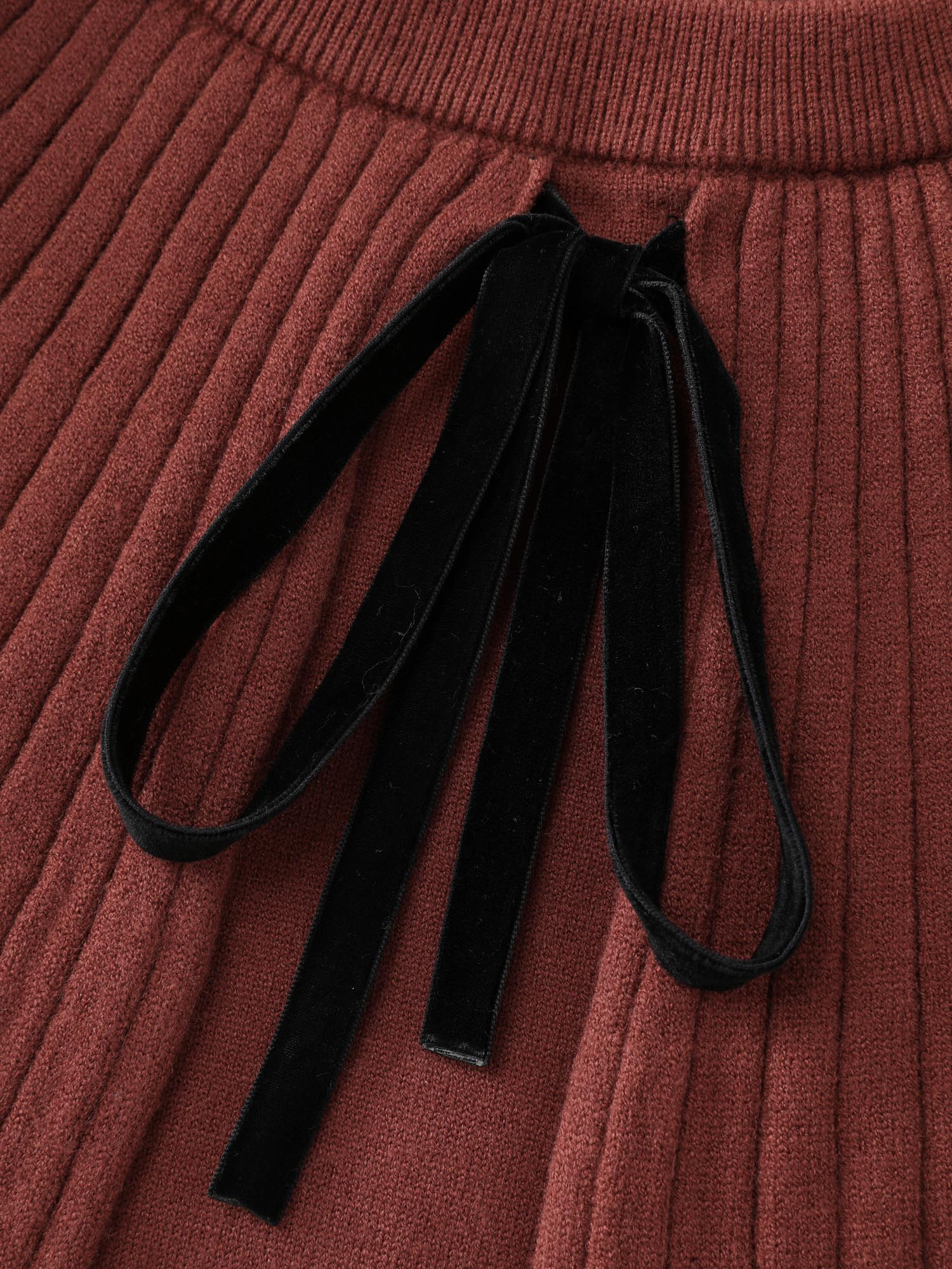 Faux Two-Piece Cape Velvet Bow Pullover - Image 6
