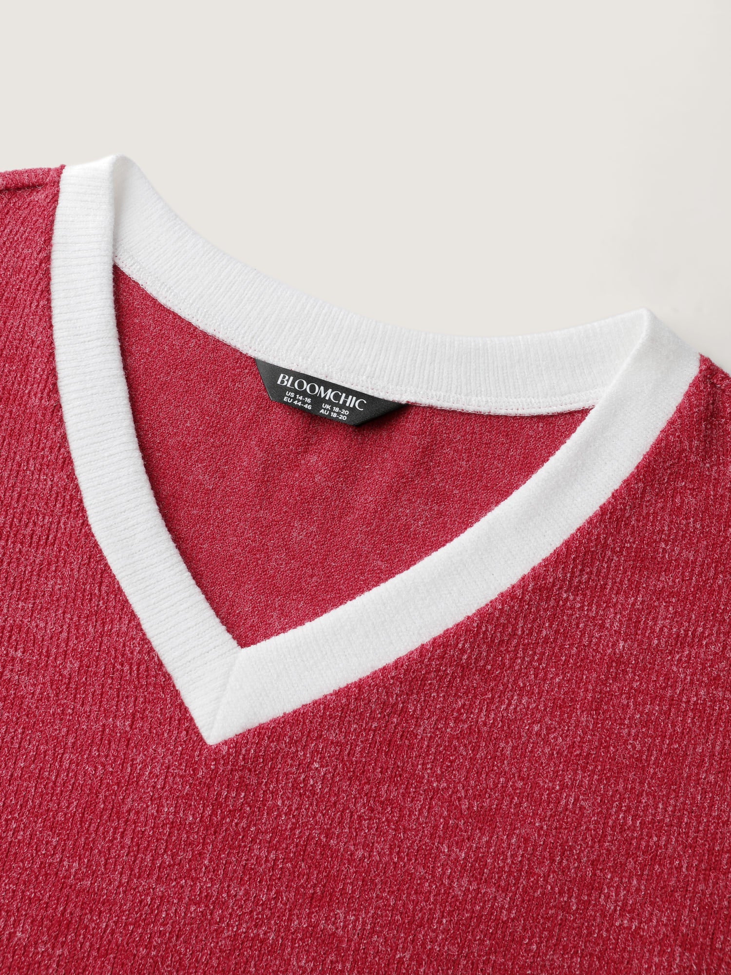 Faux-Wool Color Contrast Sweatshirt - Image 6