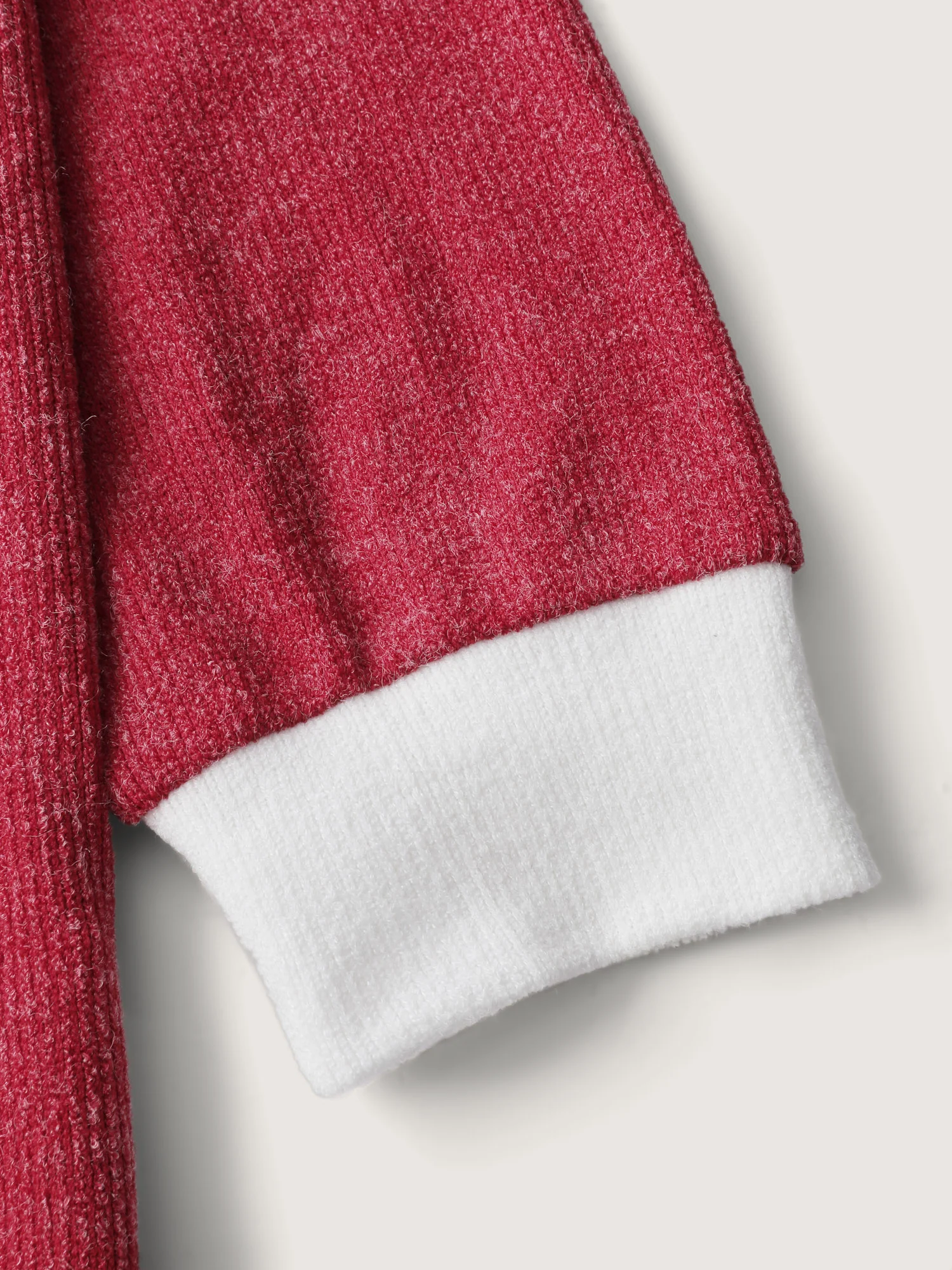 Faux-Wool Color Contrast Sweatshirt - Image 7