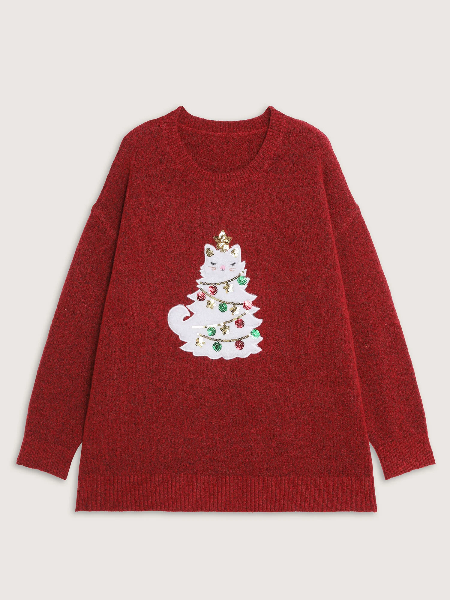 Festive Cat Tree Colorful Pullover - Image 7