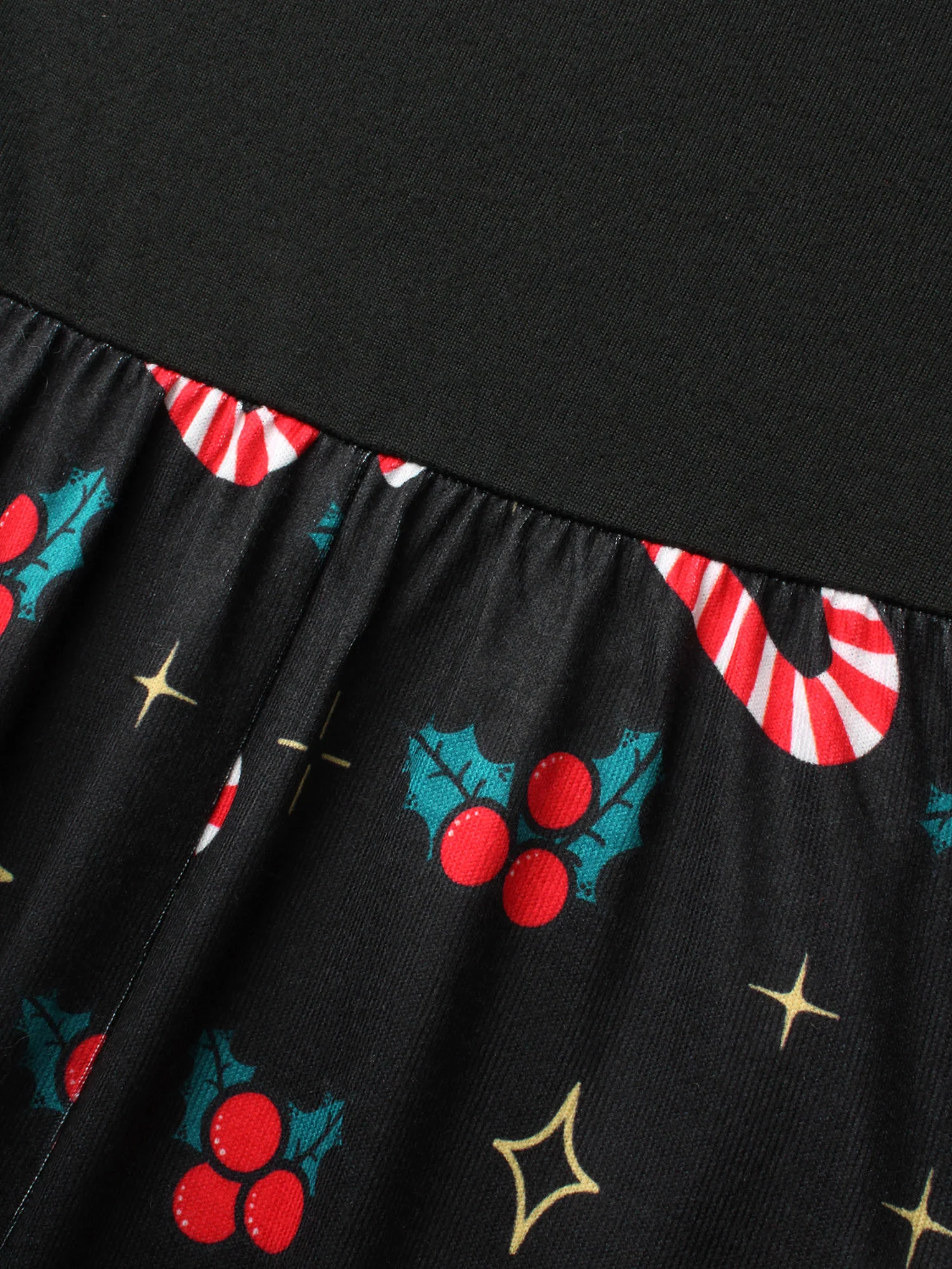 Festive Knit Printed Skirt Midi Dress - Image 6
