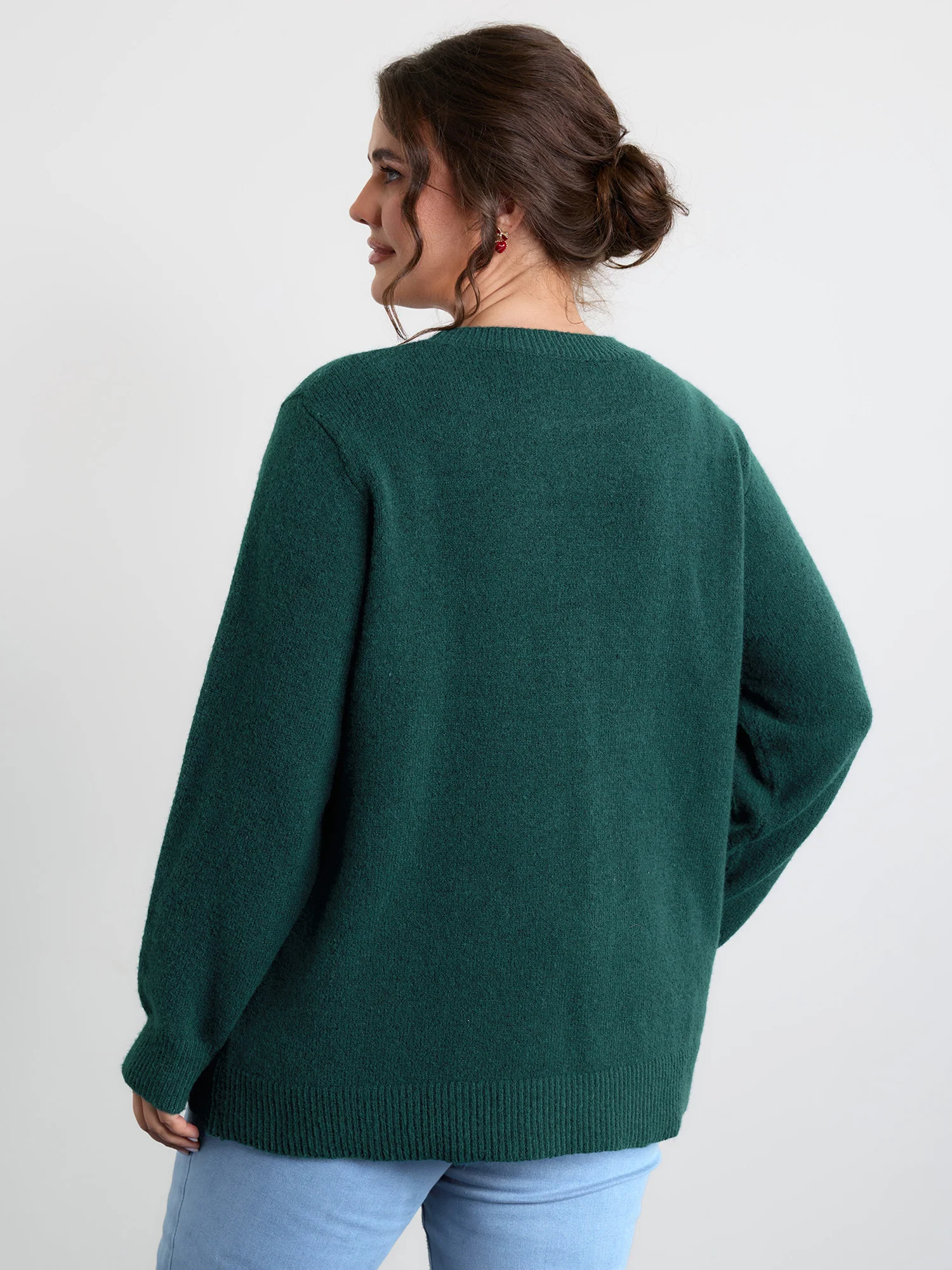 Festive Puppy Jacquard Pattern Pullover - Image 4