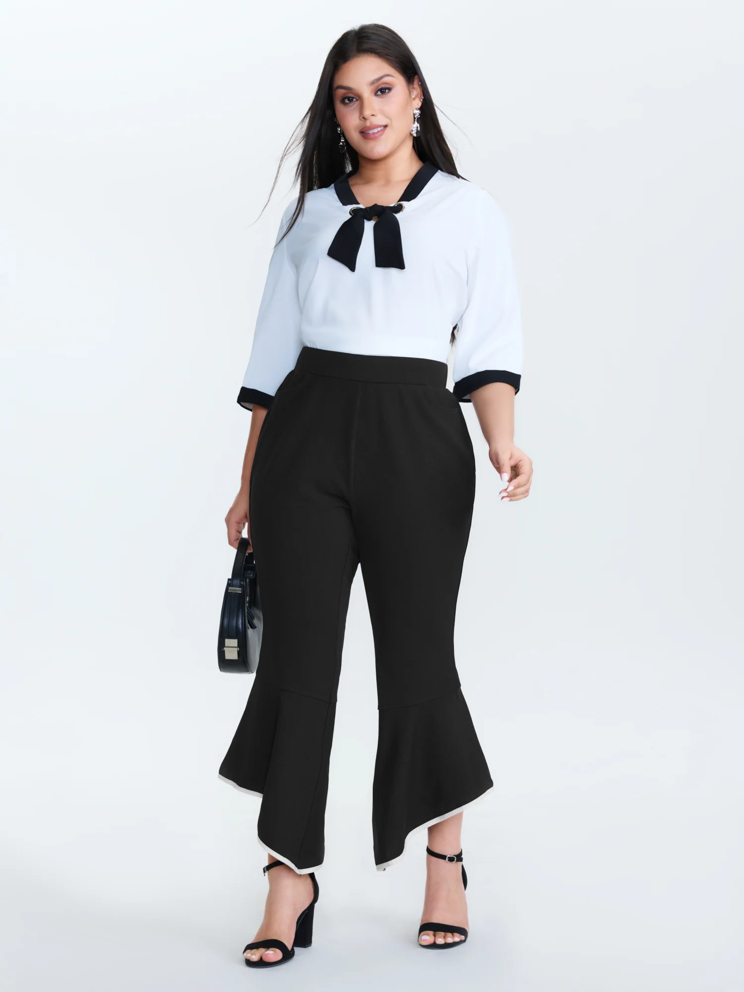 Flared Hem Pull-On Pocket Pants - Image 2