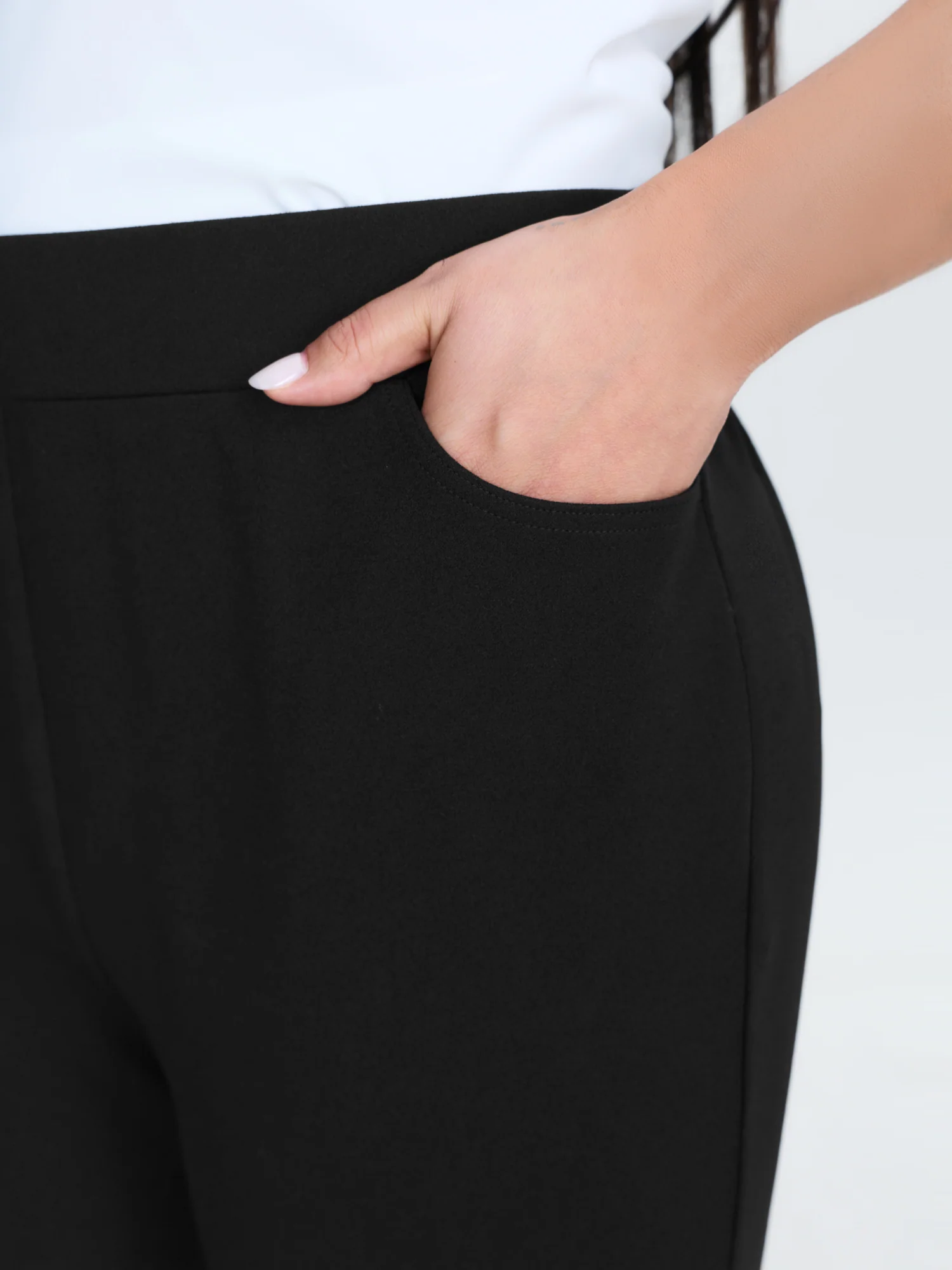 Flared Hem Pull-On Pocket Pants - Image 4
