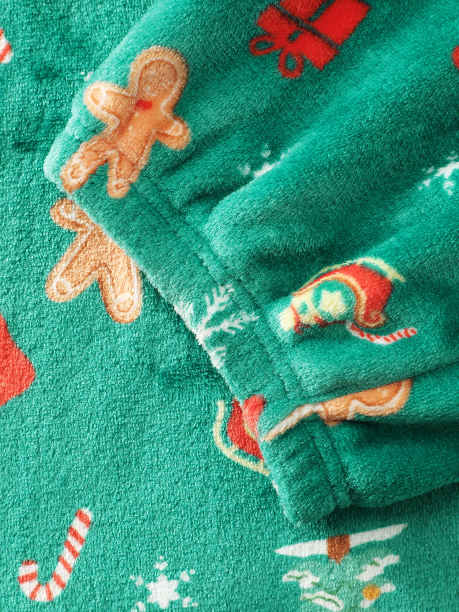 Fleece Holiday Joy Pockets Hooded Pajama Onesie - Image 5
