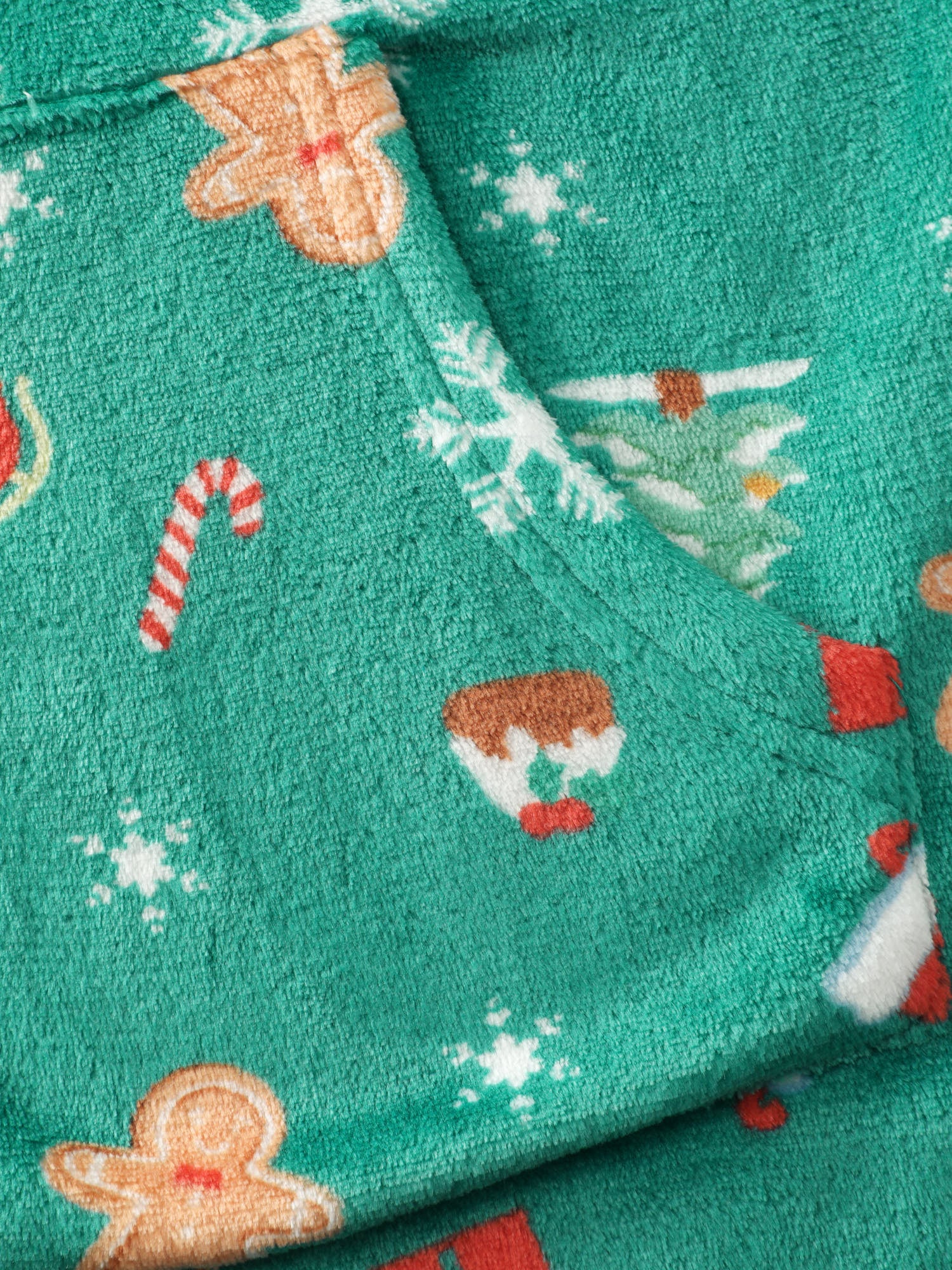 Fleece Holiday Joy Pockets Hooded Pajama Onesie - Image 6