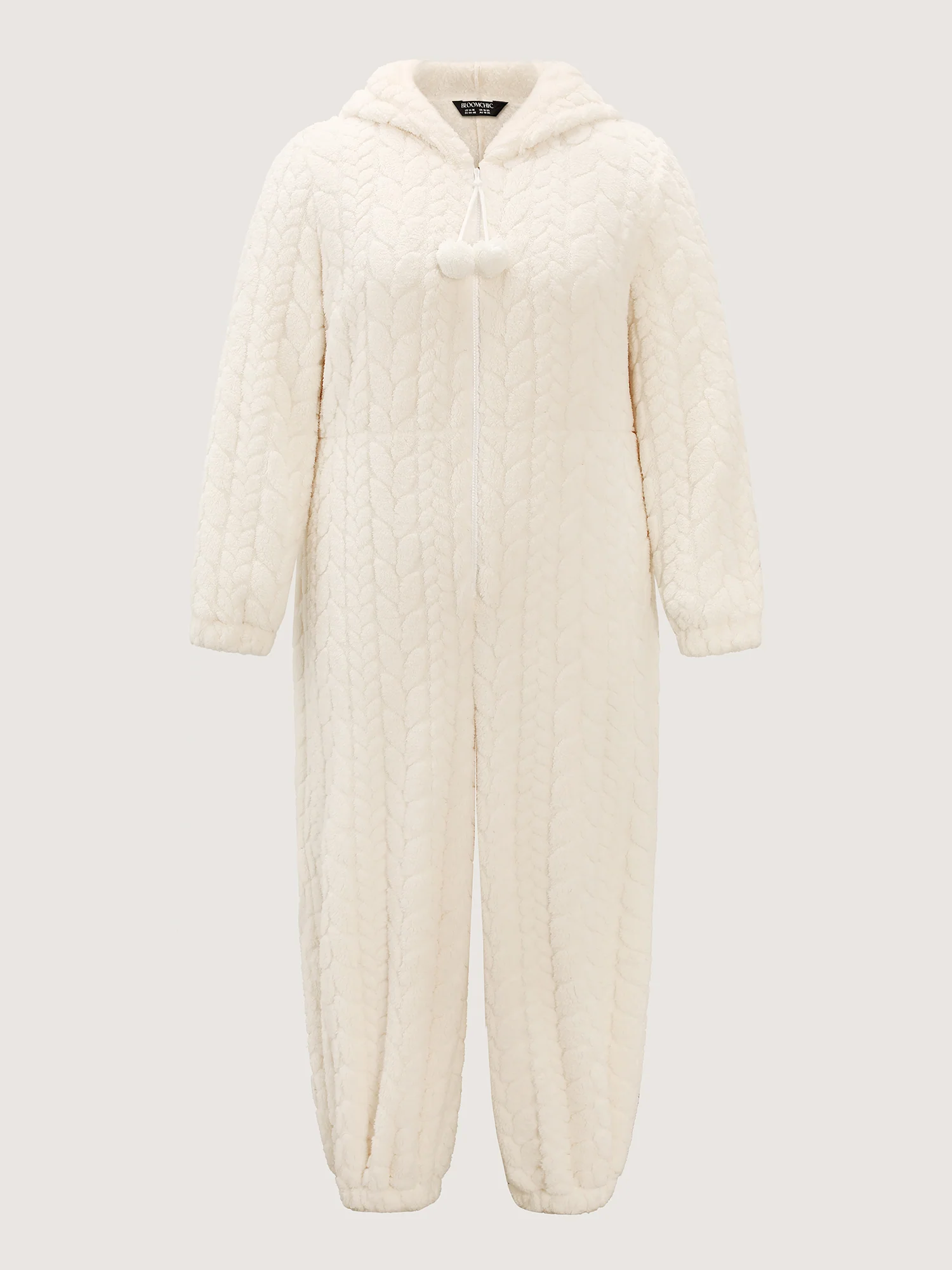 Cozy Fleece Half Zipper Lounge Jumpsuit - Image 18