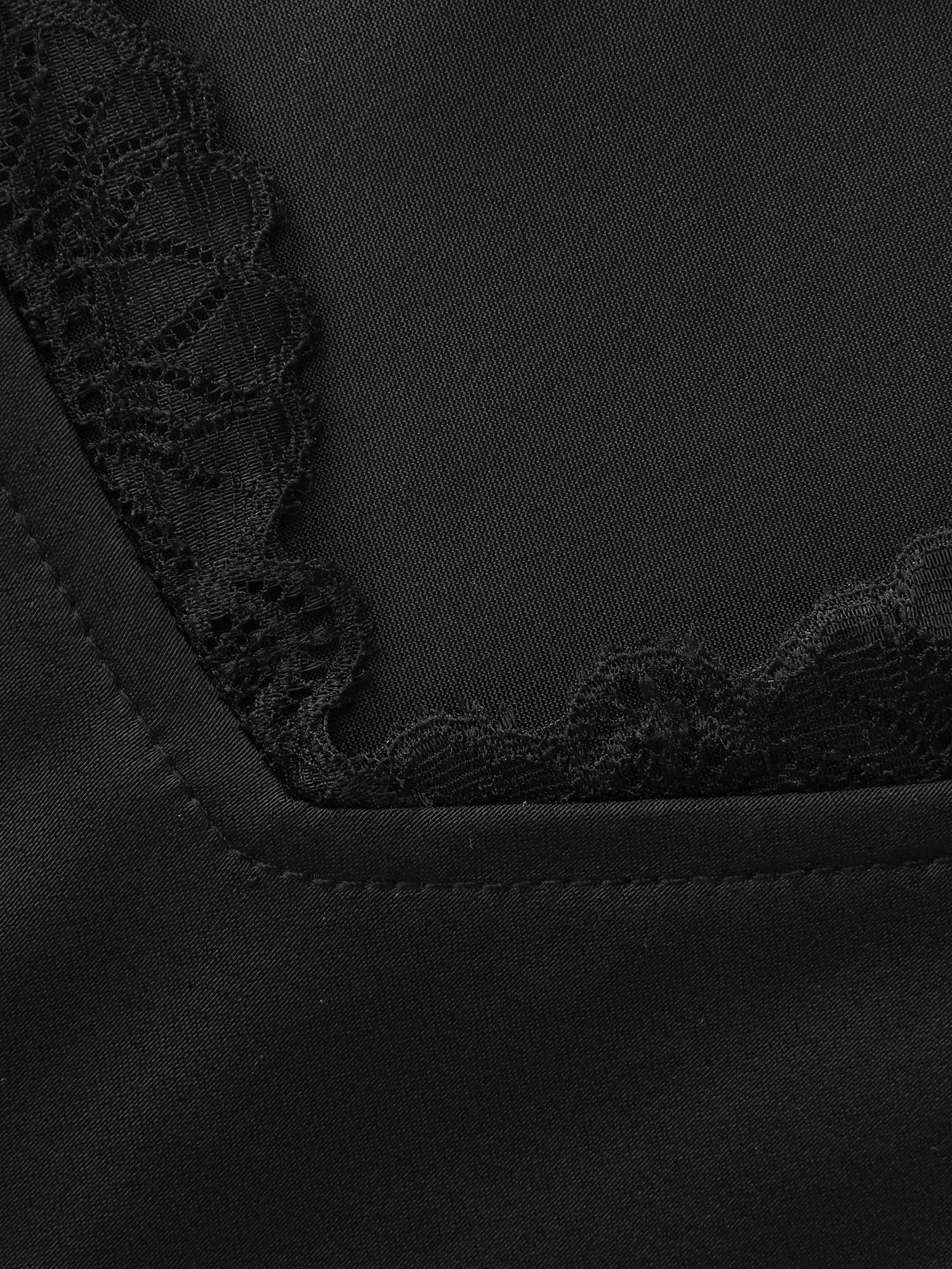 Flirty Lace Neckline Plain Tank Top - Image 6