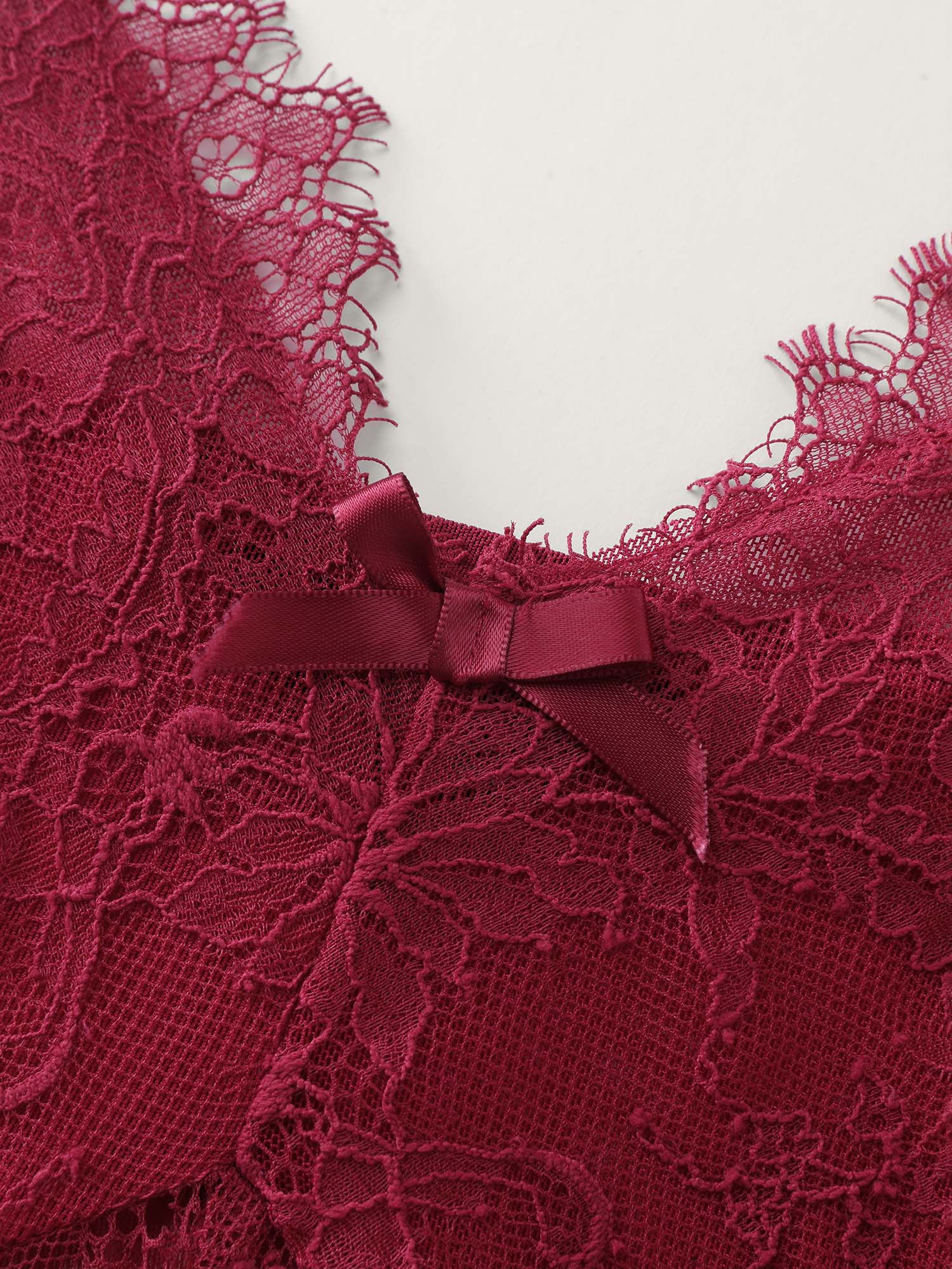 Flirty Lace Trim Sheer Flowy Nightgown - Image 5