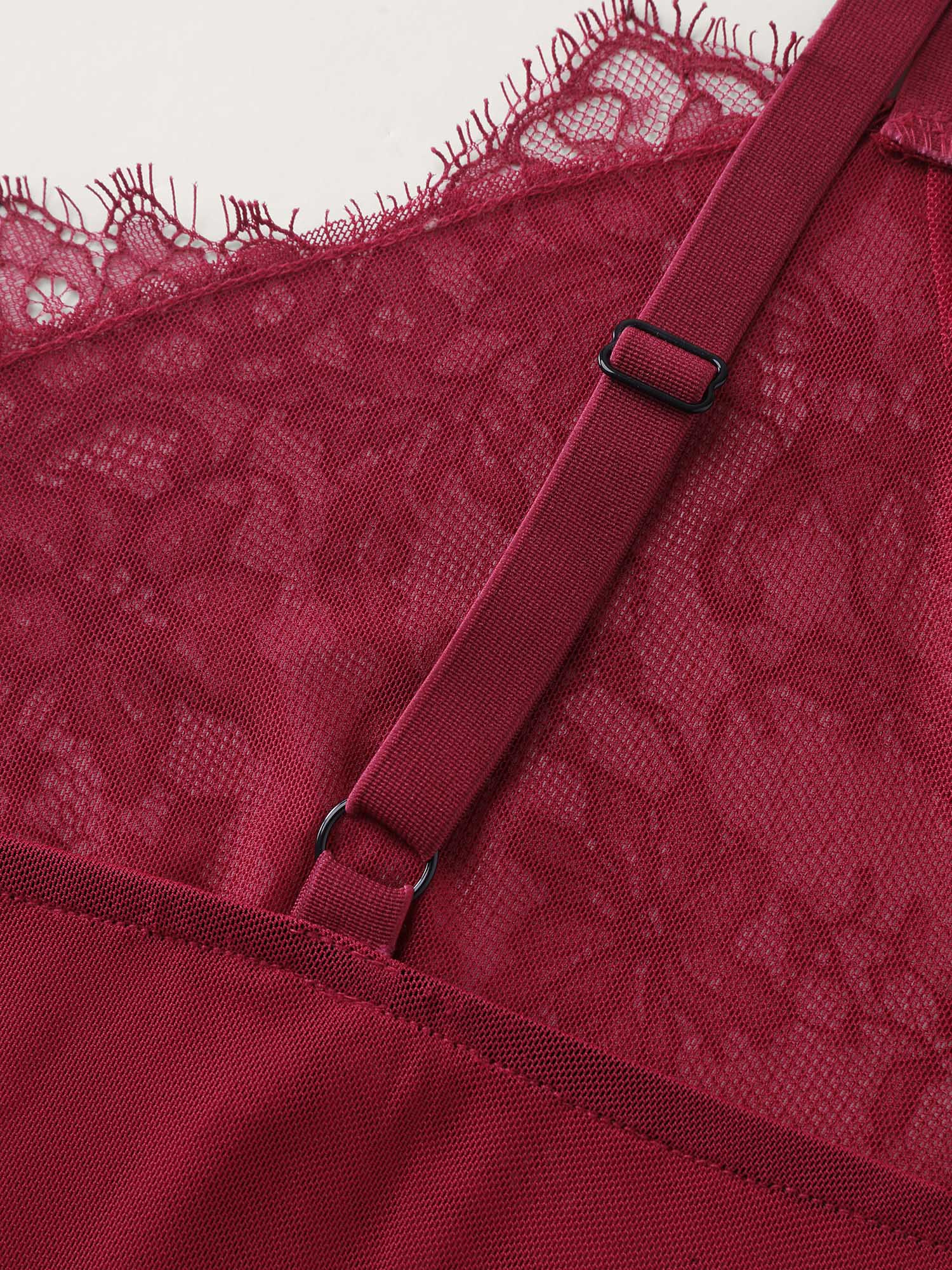 Flirty Lace Trim Sheer Flowy Nightgown - Image 6