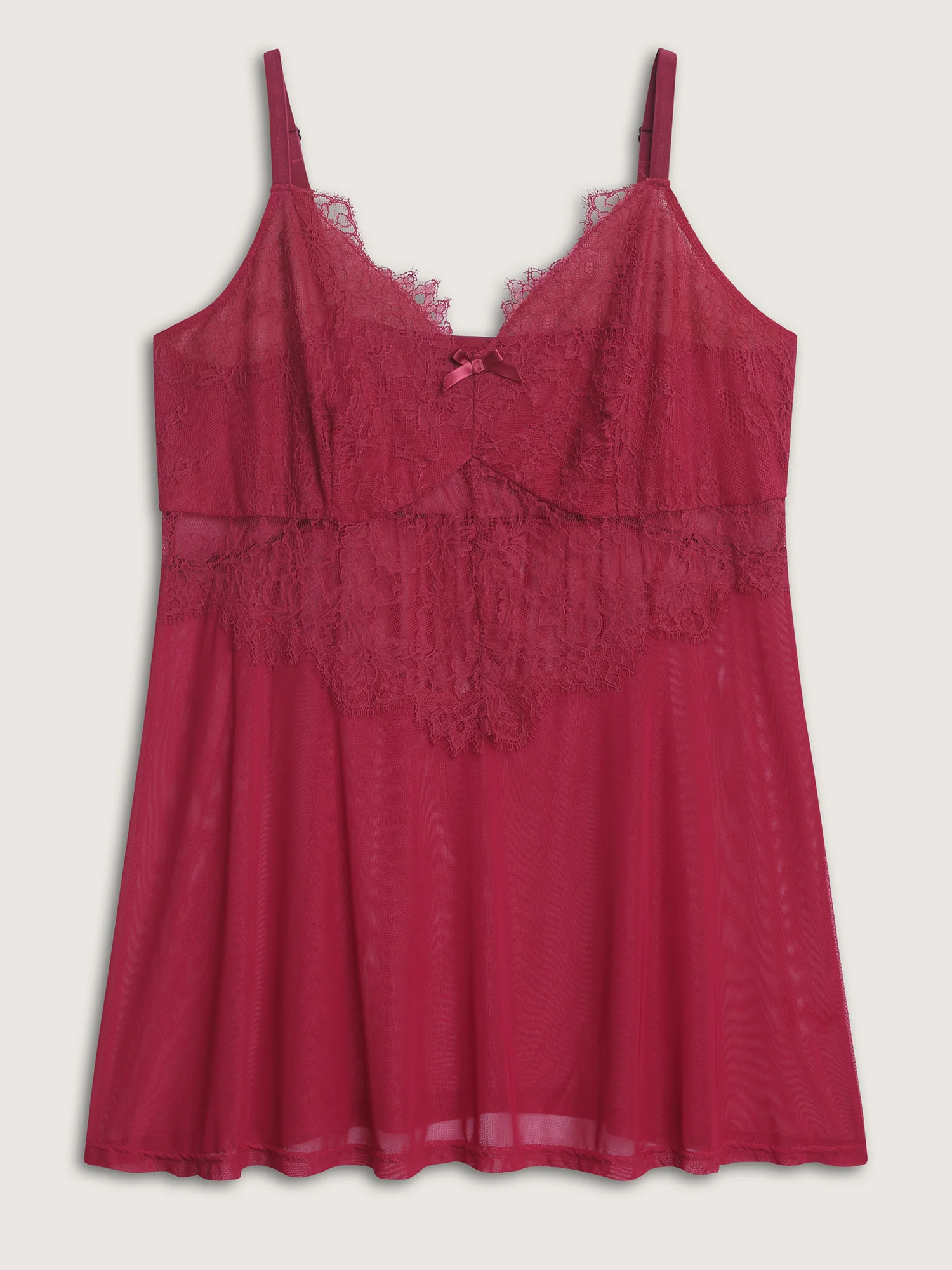 Flirty Lace Trim Sheer Flowy Nightgown - Image 7
