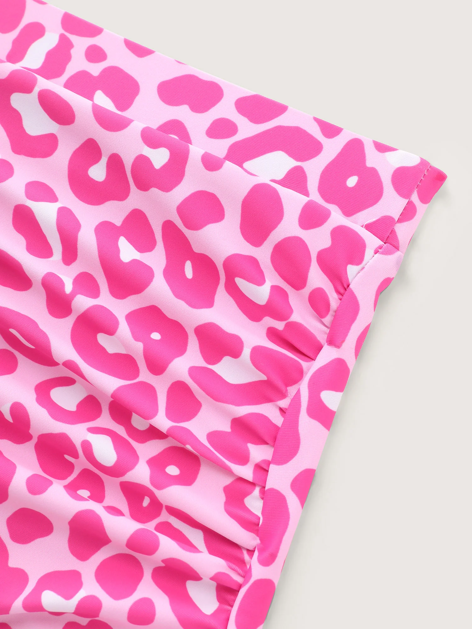Flirty Leopard Print High Waisted Swim Bottoms - Image 5