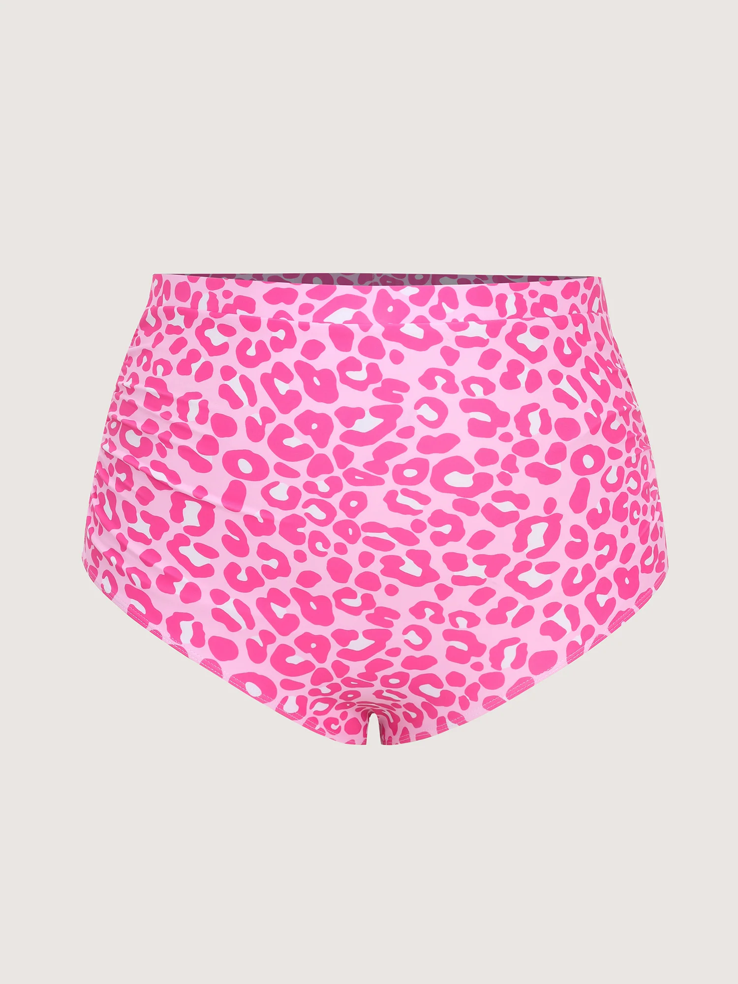 Flirty Leopard Print High Waisted Swim Bottoms - Image 6