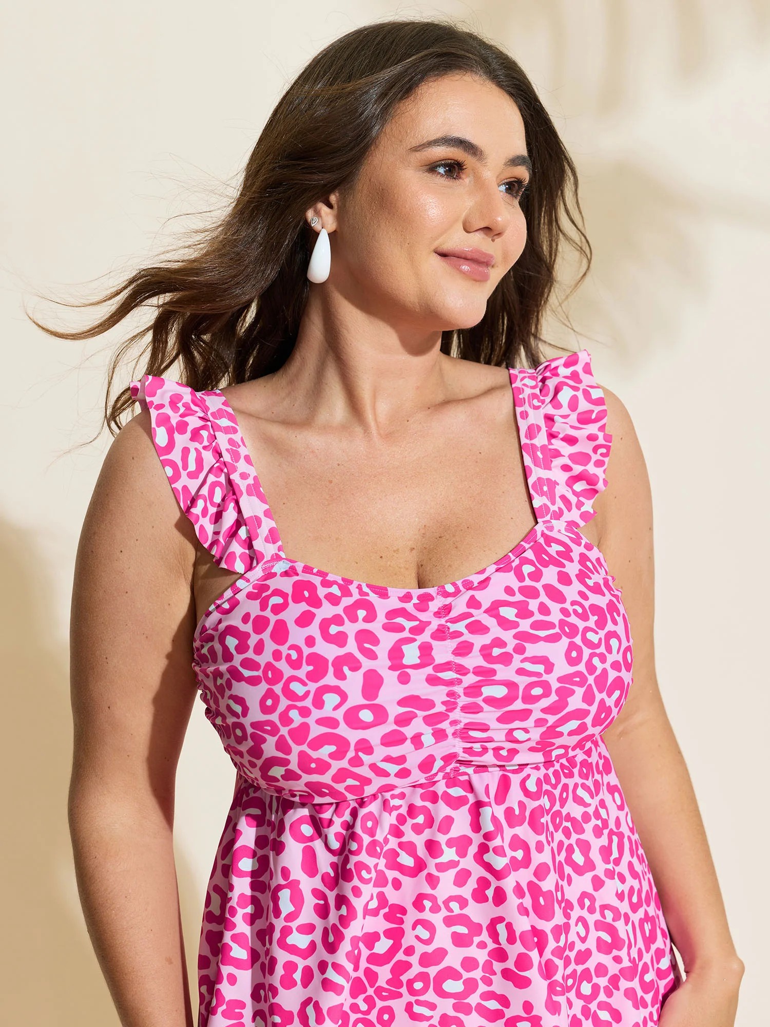 Flirty Leopard Print Swim Top - Image 3