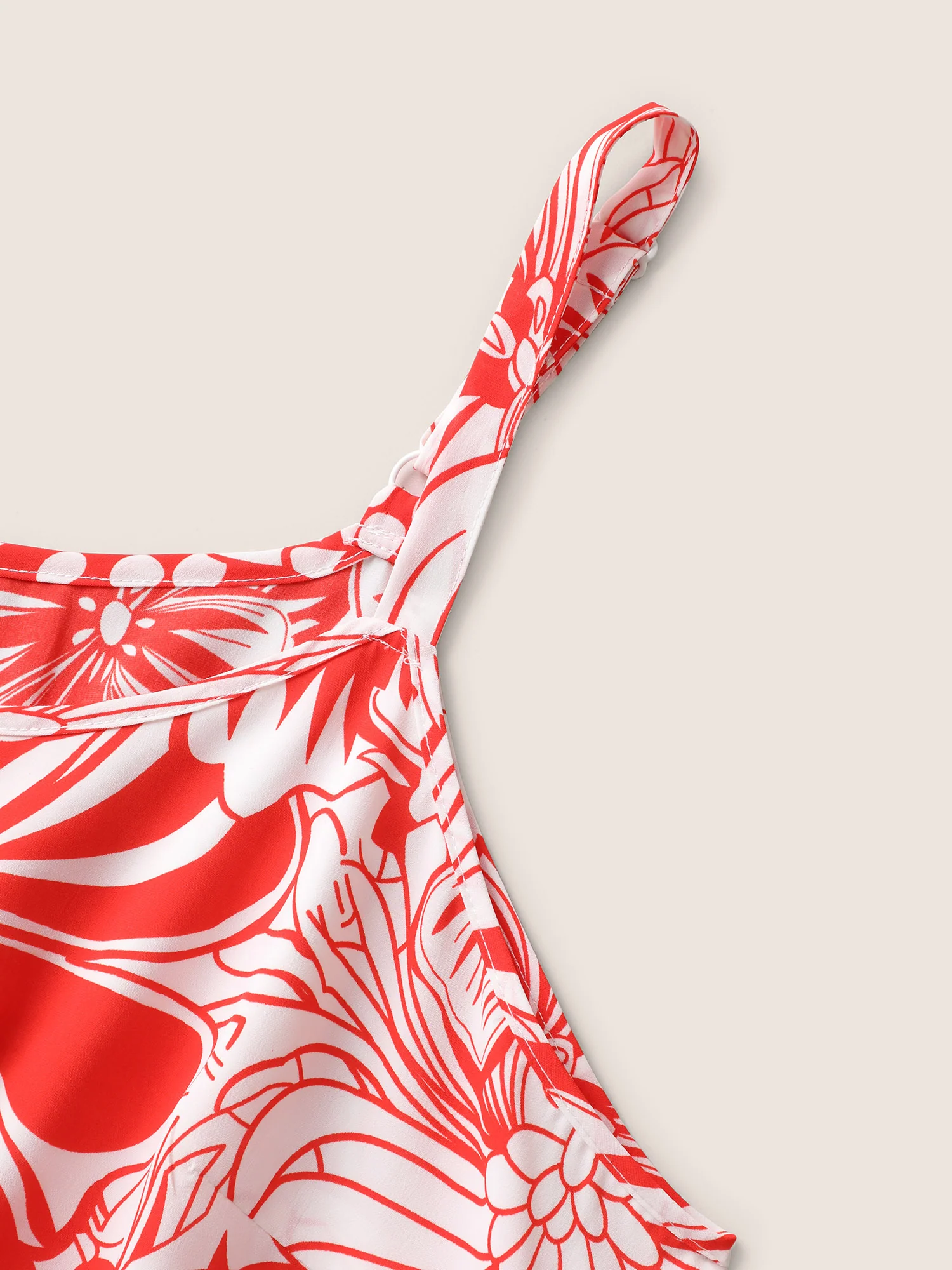 Flora Print Ruffle Layered Hem Cami Dress - Image 5