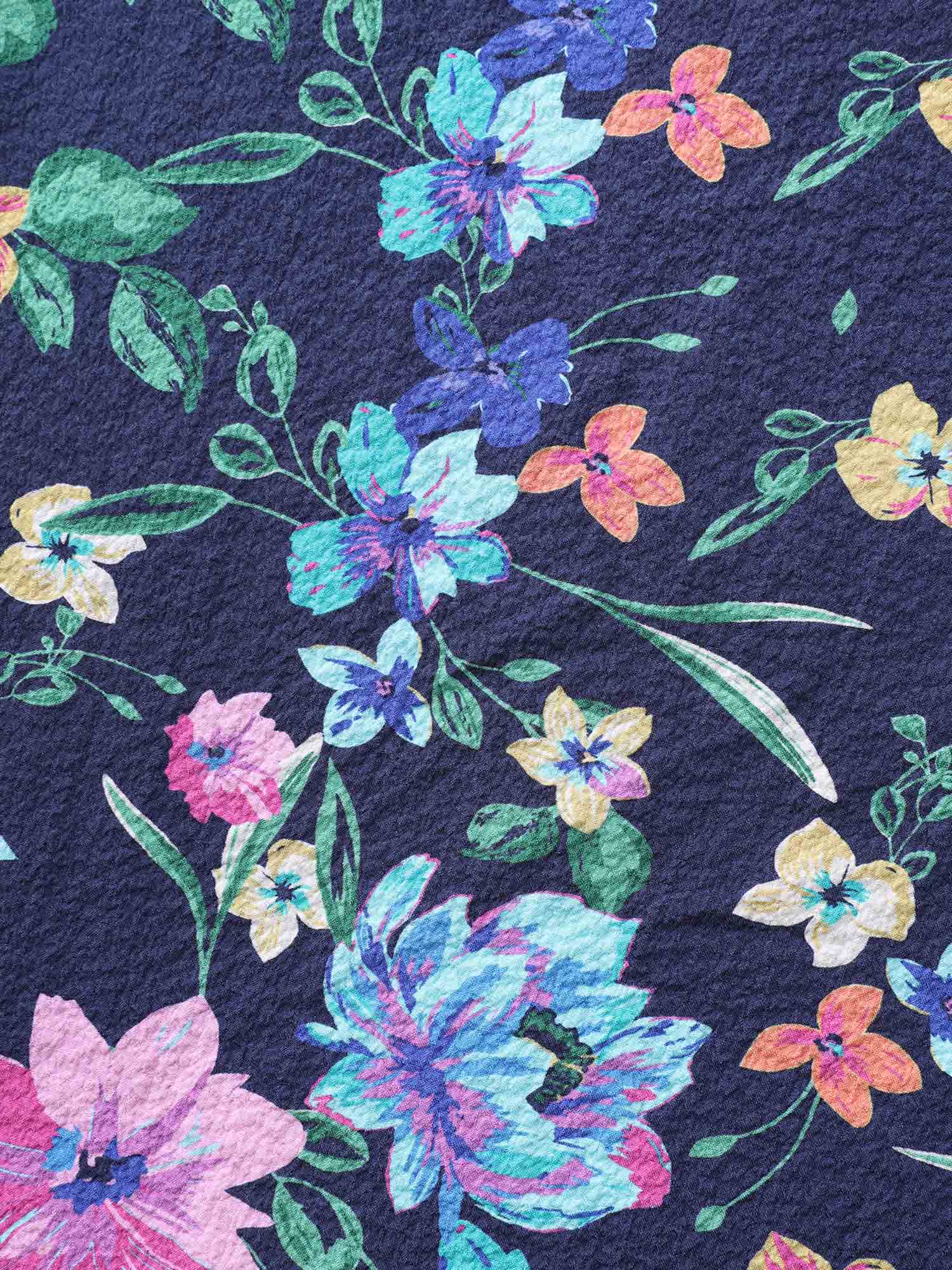 Floral Affair Print Wrinkled Fabric Blouse - Image 6