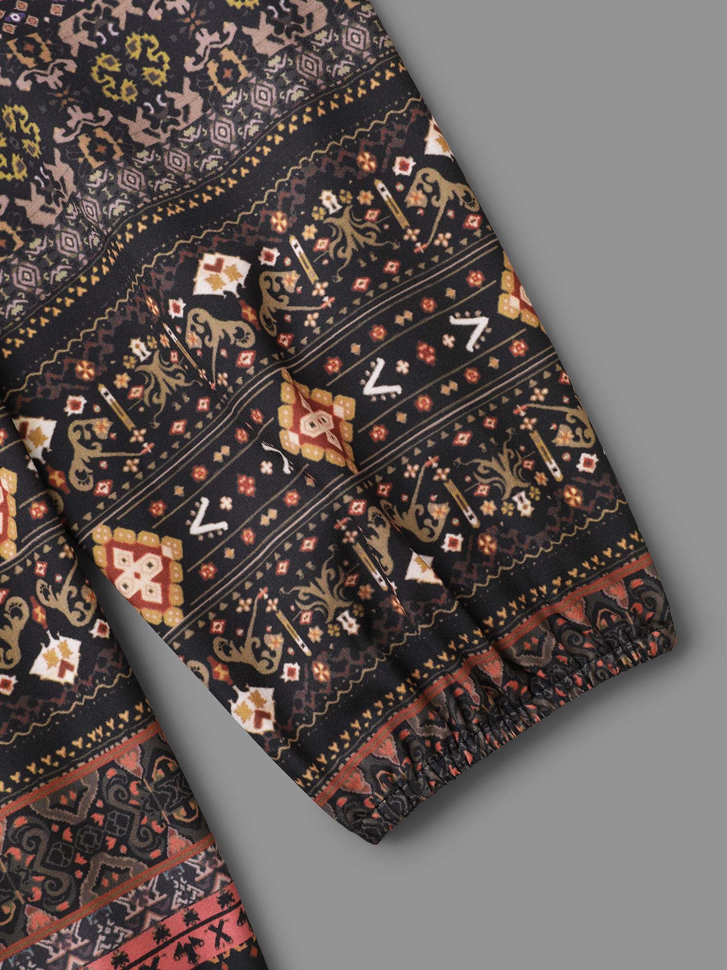 Floral Bandana Crisscross Blouse - Image 7