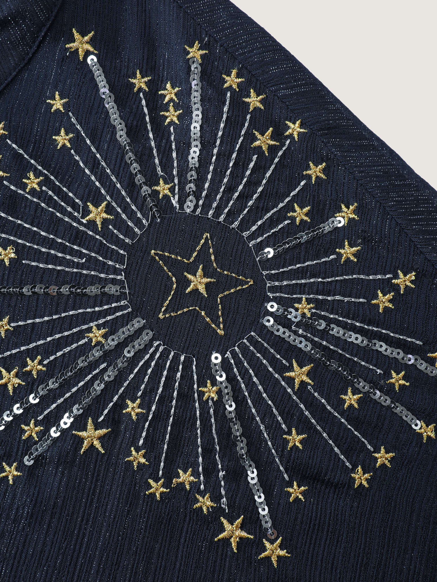 Floral Bead Embroidery Starry Blouse - Image 5