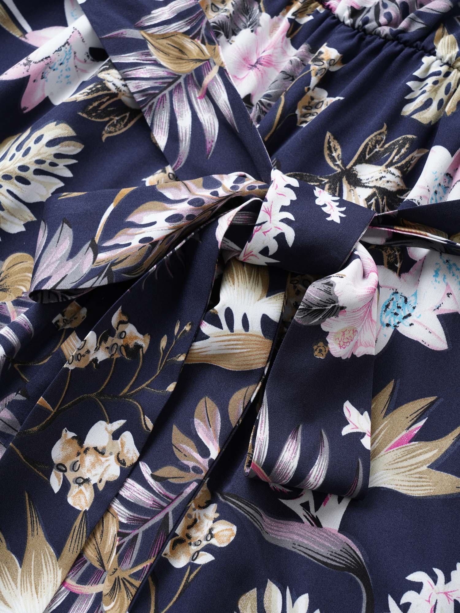 Floral Belted Pocket Wrap Cami Jumpsuit - Image 5