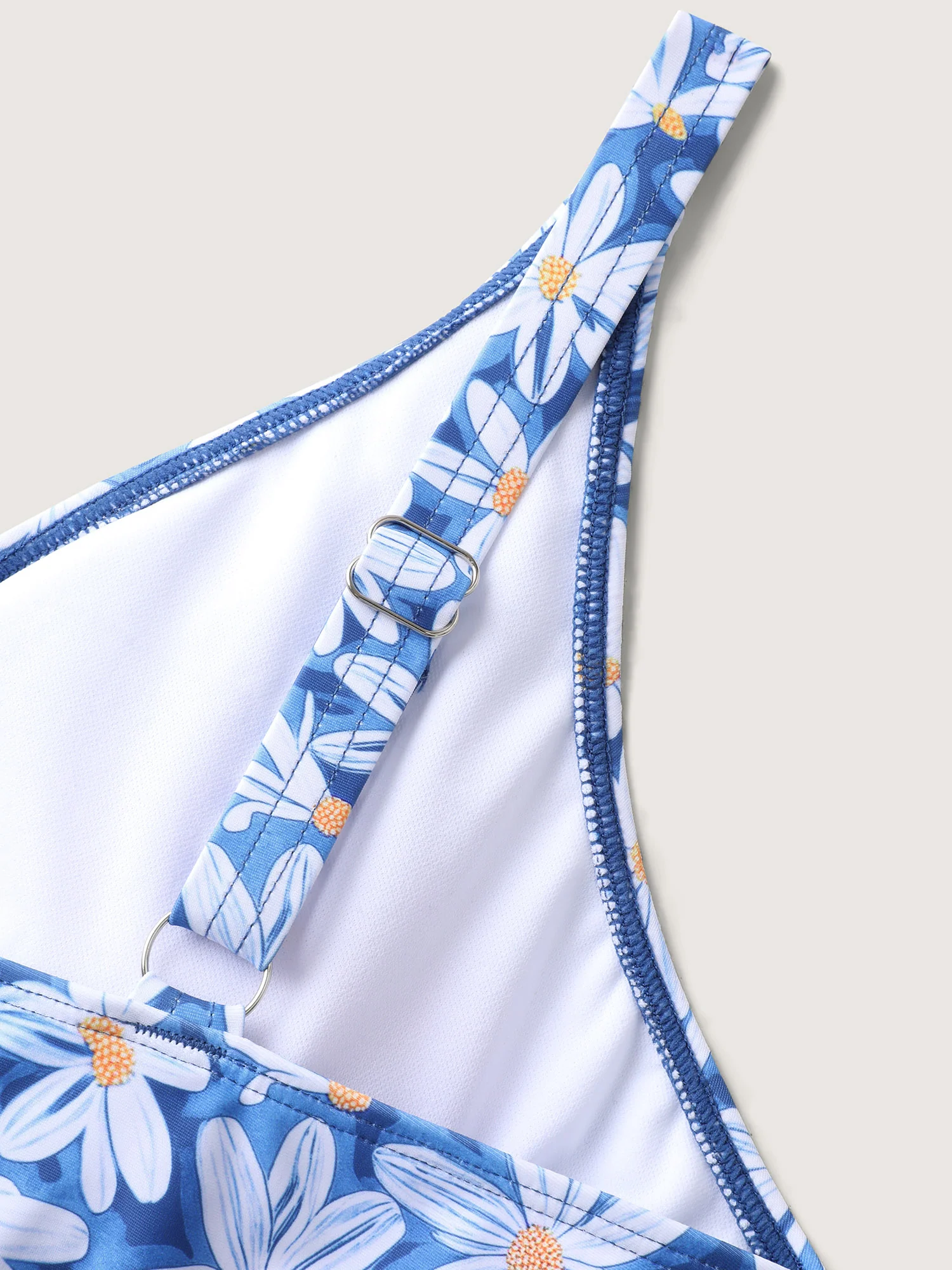 Floral Belted Ruffled One-Piece Swimsuit - Image 6