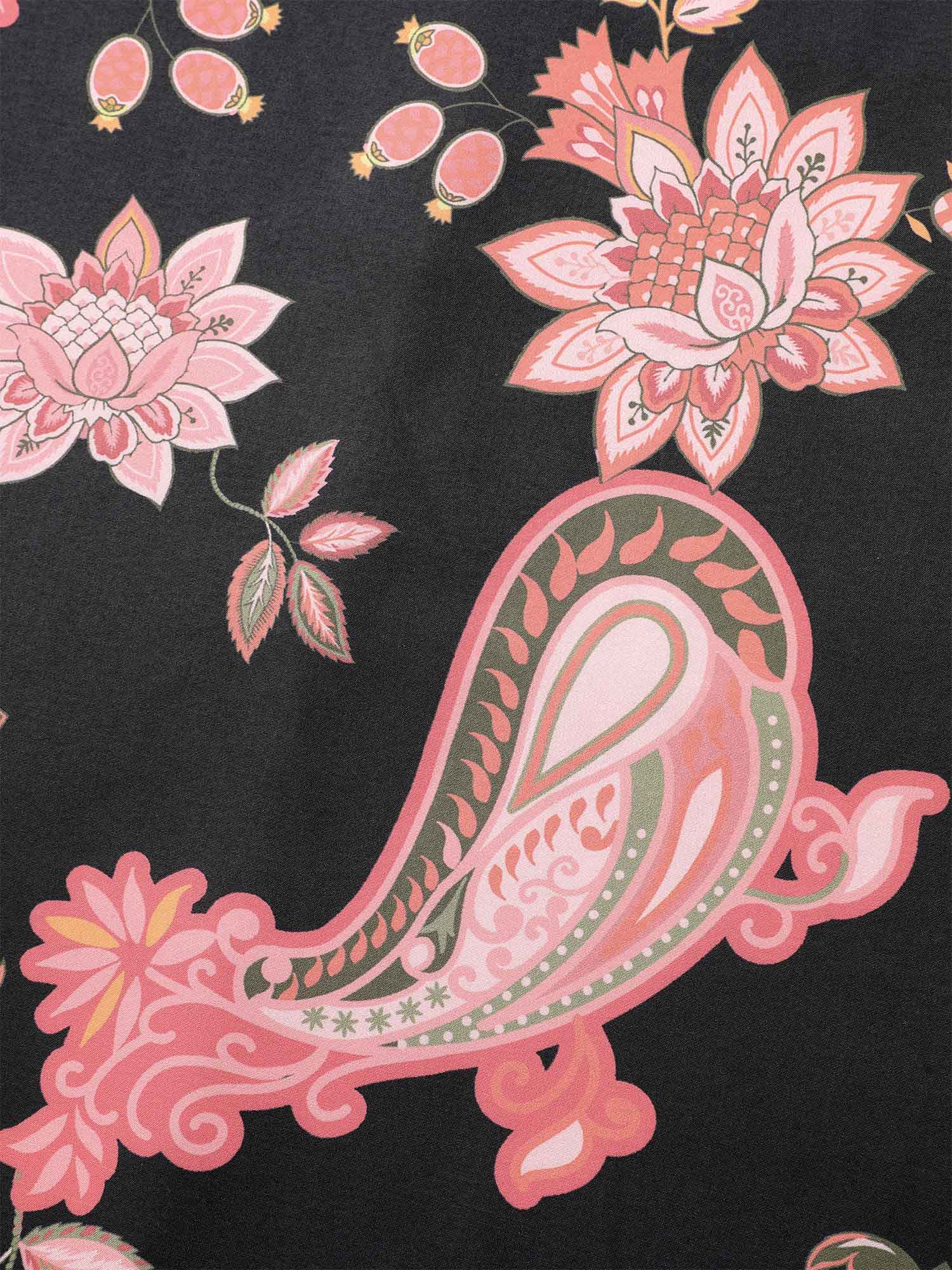 Floral Boho Print Neck Cut-Out Dress - Image 6