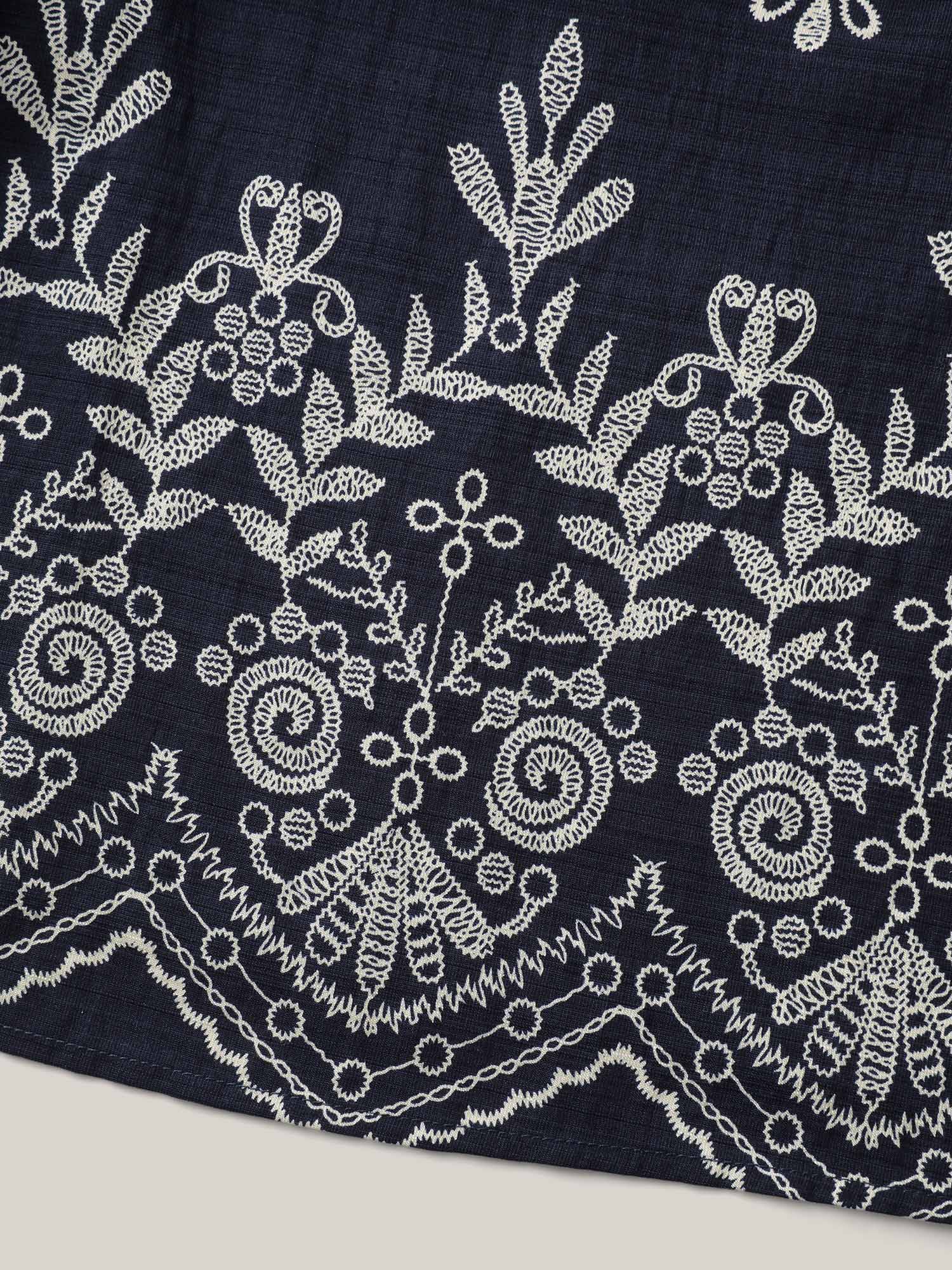 Floral Boho Print Ruffled Plain Blouse - Image 7
