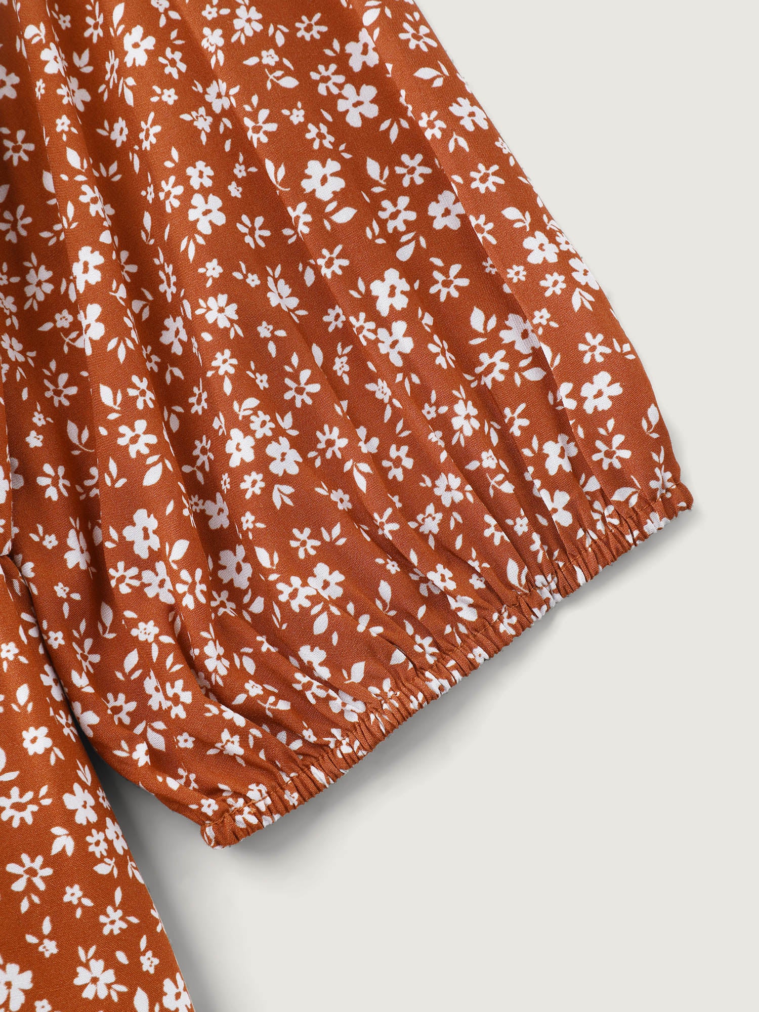 Floral Bow Back Square Neckline Midi Dress - Image 7