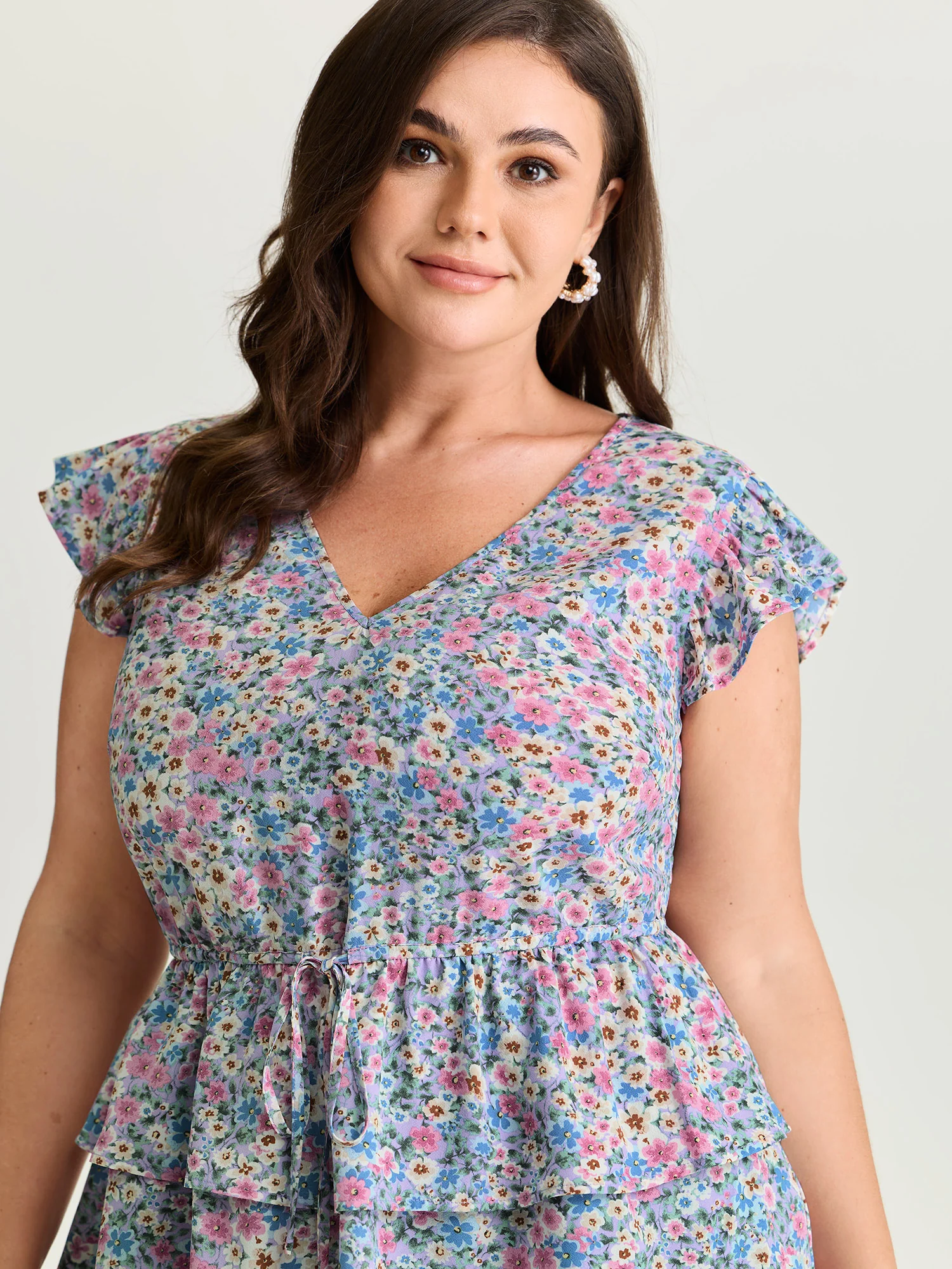 Floral Breeze Ruffled Layered Blouse - Image 2