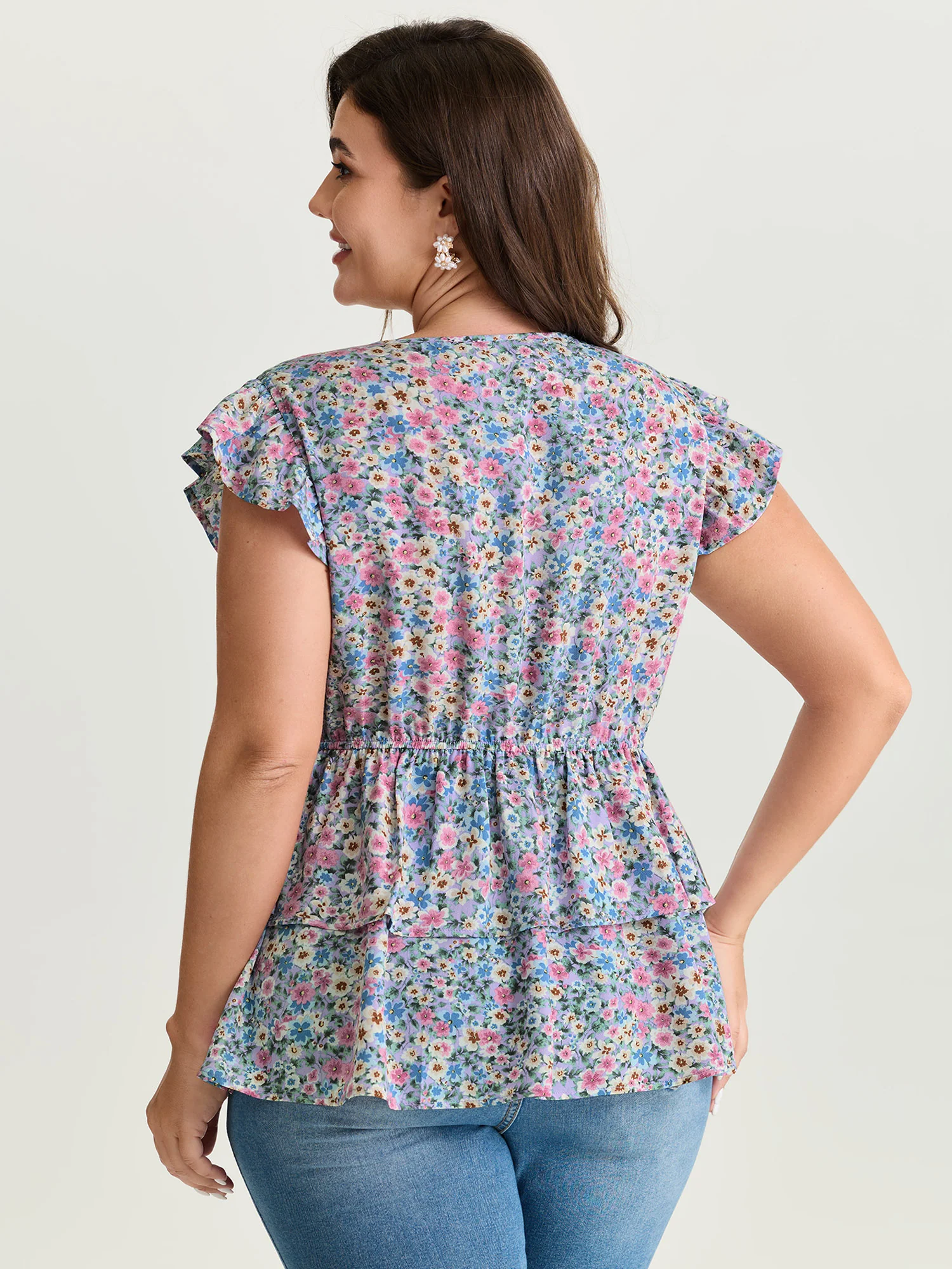 Floral Breeze Ruffled Layered Blouse - Image 4