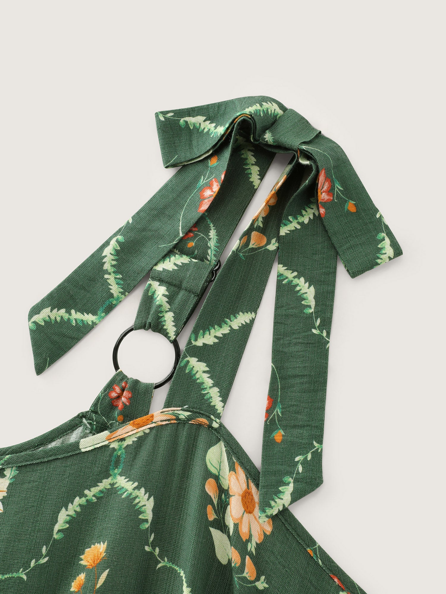 Floral Breeze Shoulder Tie Midi Dress - Image 4