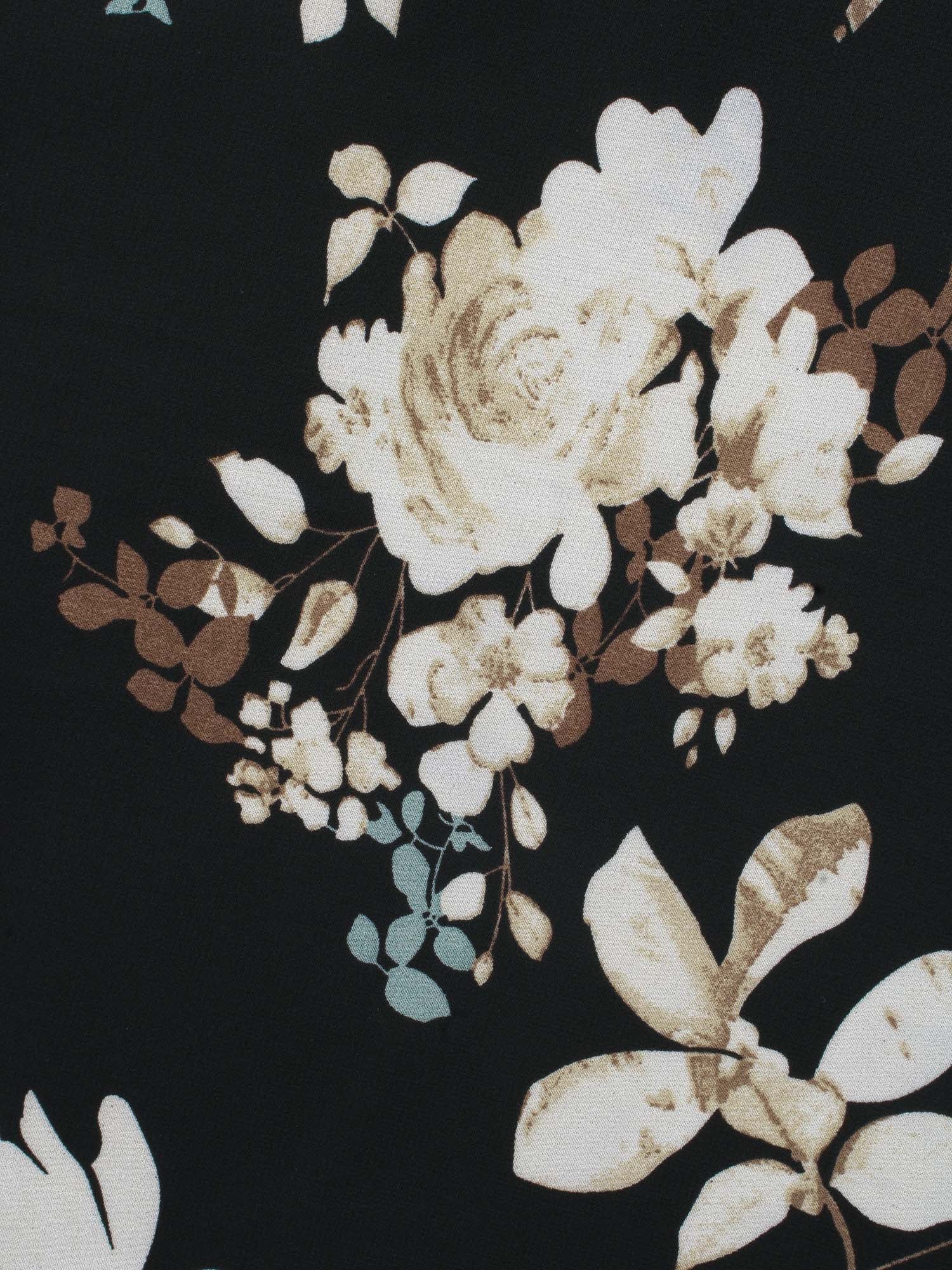 Floral Chiffon High Low Hem Ruffles Blouse - Image 6
