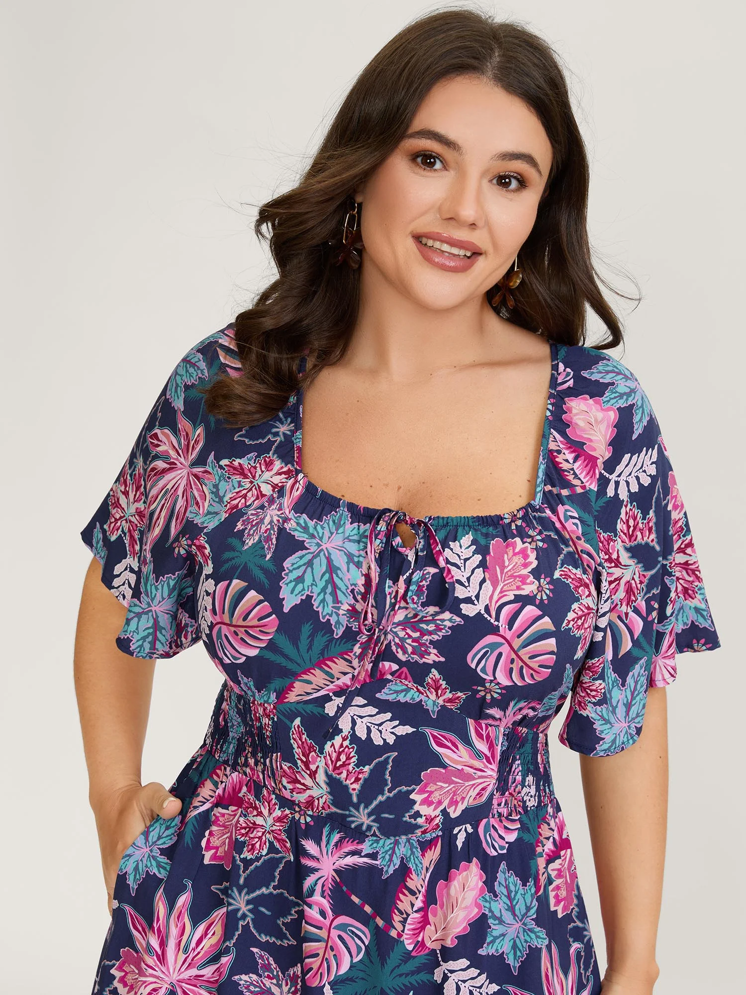 Floral Cinched-Waist Maxi Dress - Image 2