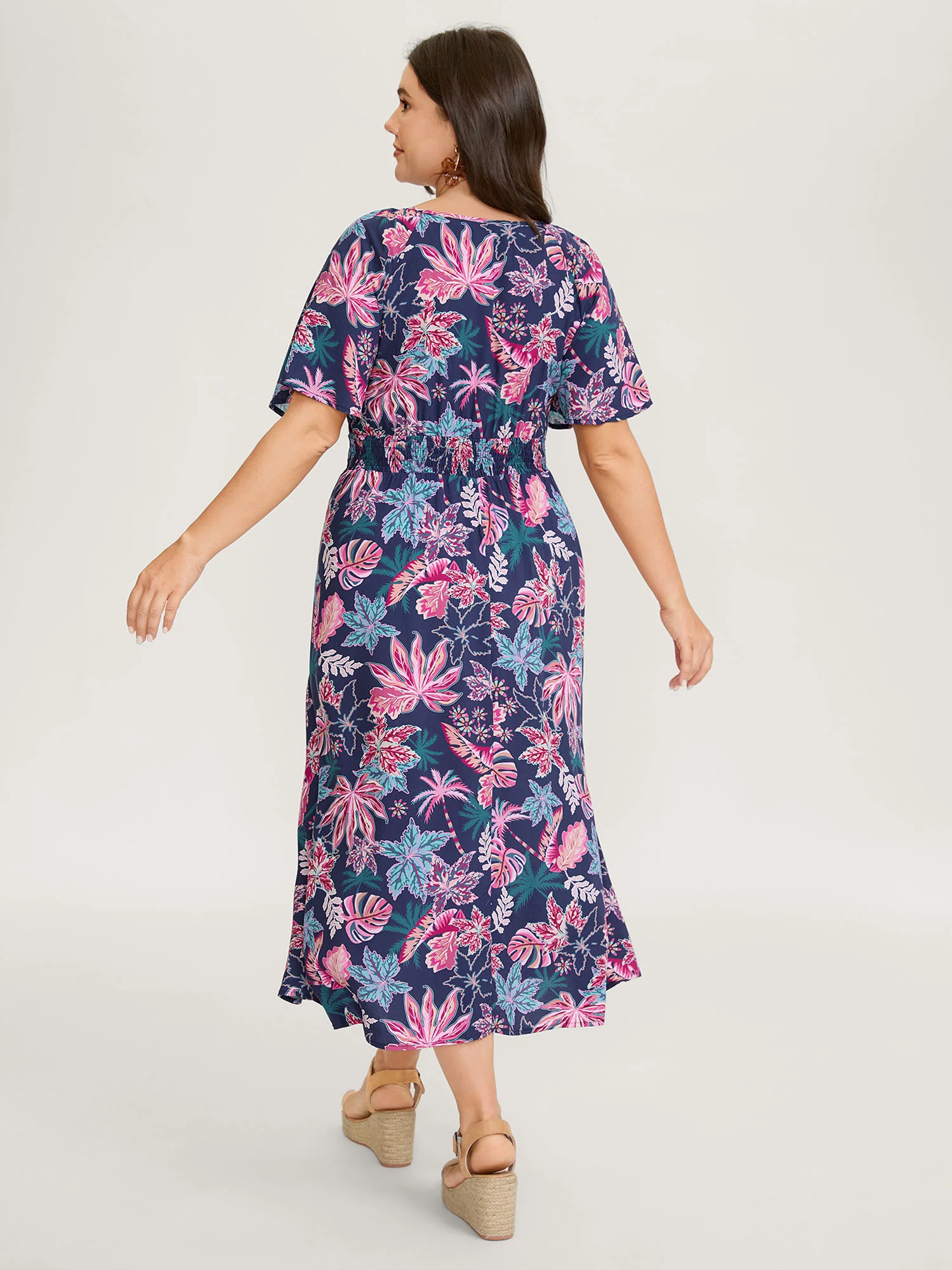 Floral Cinched-Waist Maxi Dress - Image 4