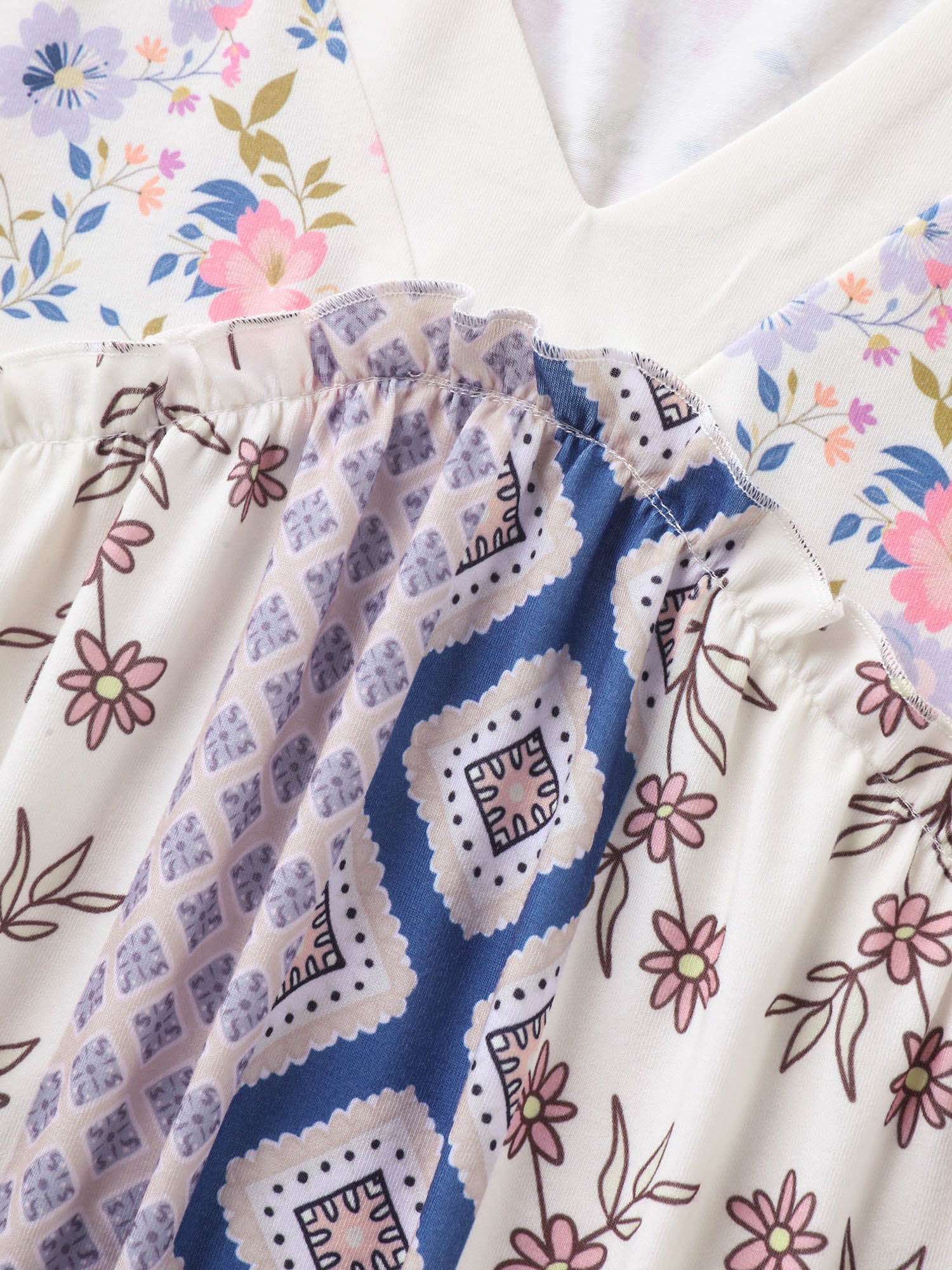 Floral Collage Print Knit Top - Image 6