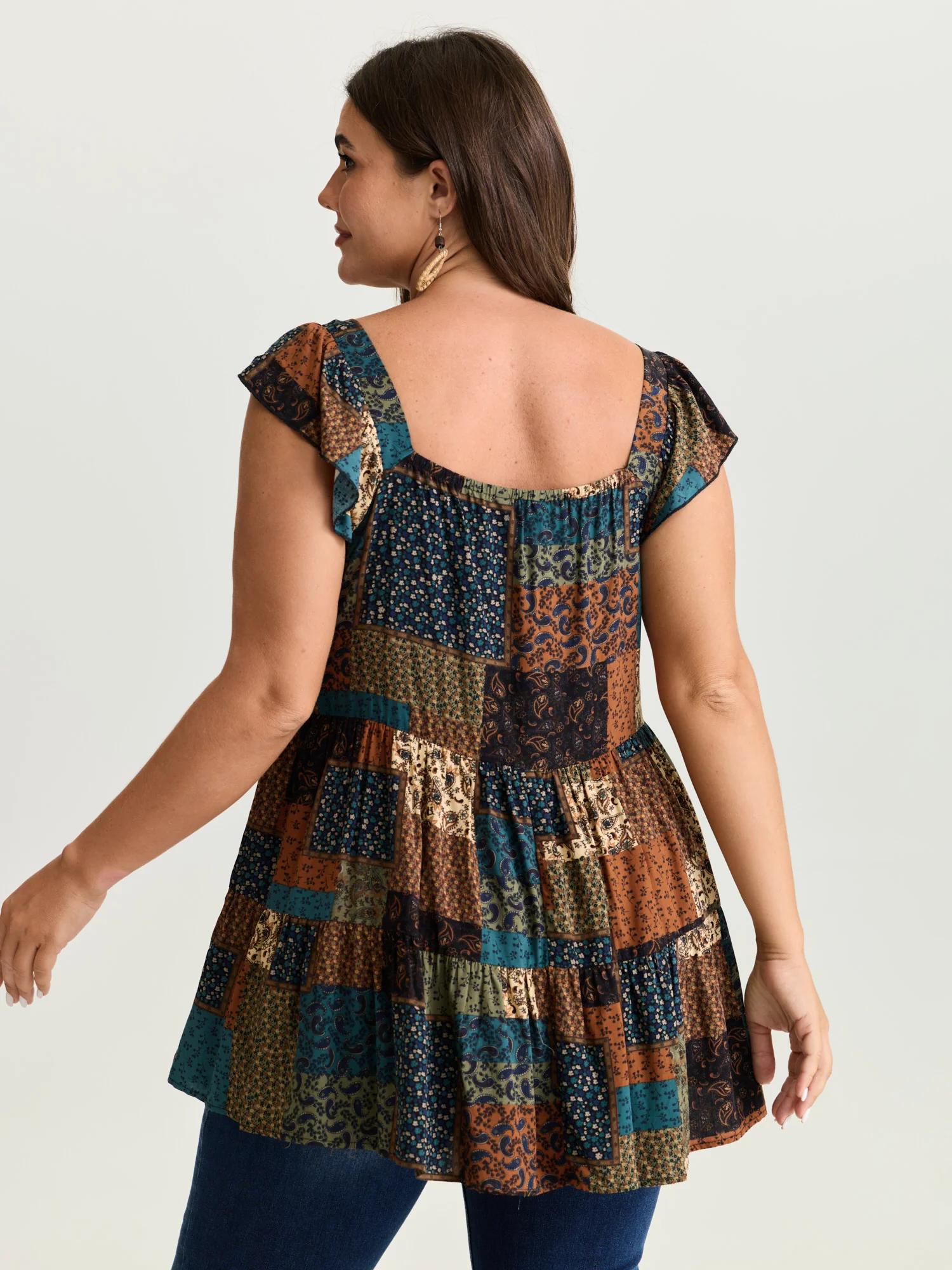Floral Collage Print Layered Tank Top - Image 4