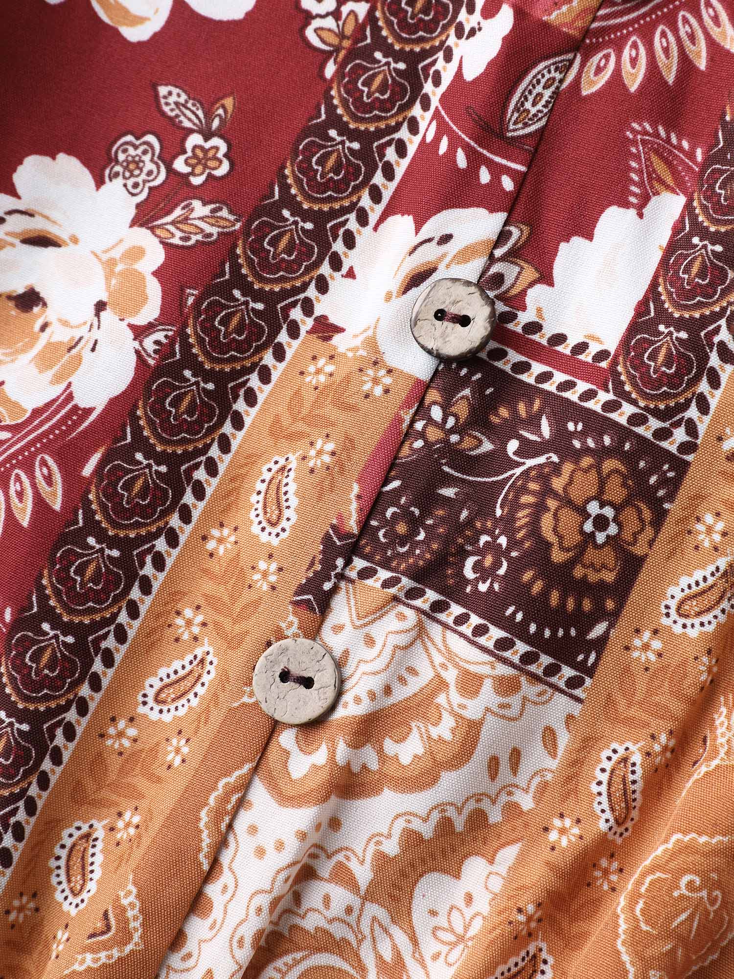 Floral Collage Split Side Pockets Maxi Dress - Image 6