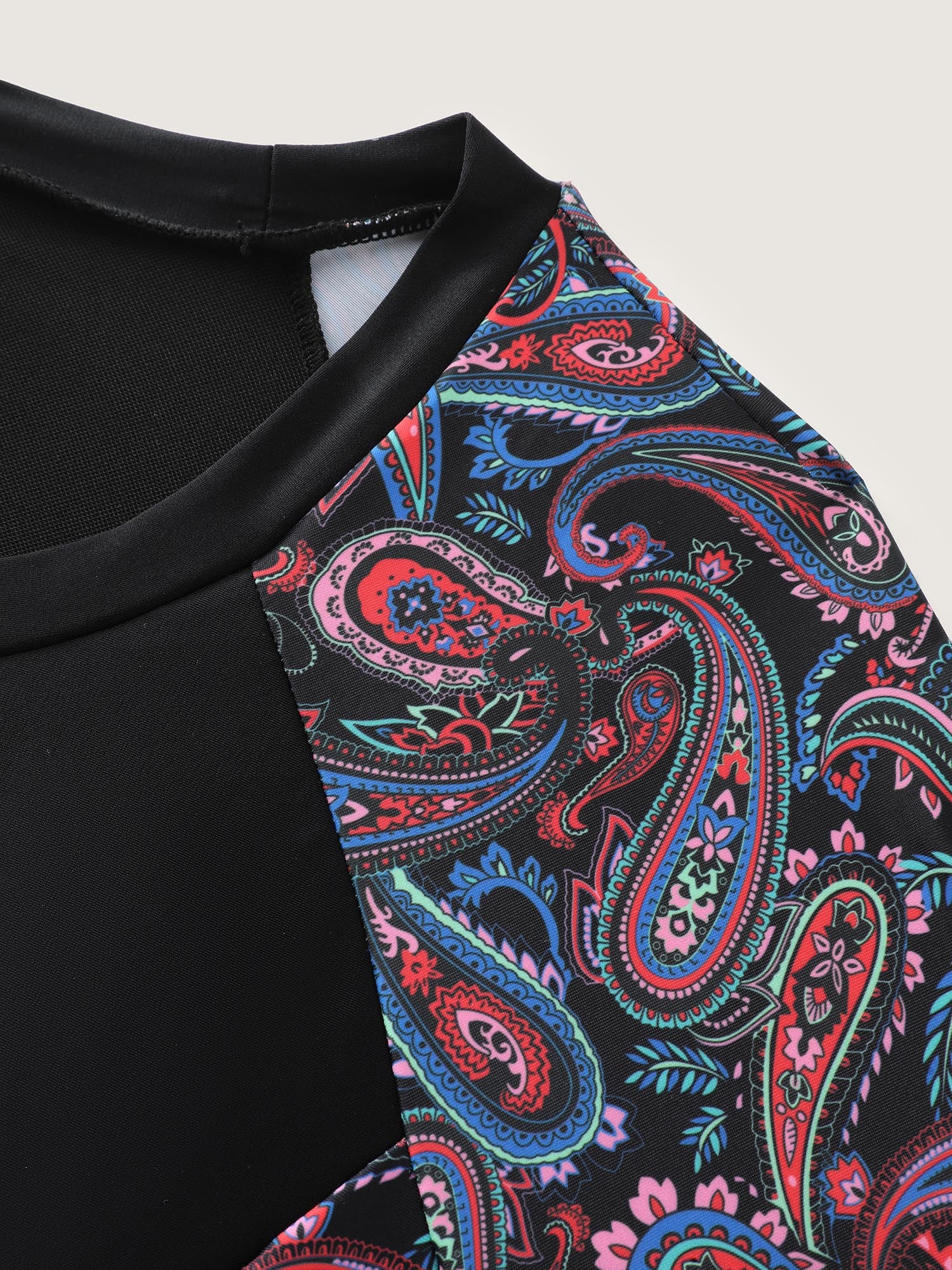 Floral Color Contrast Pockets Swim Dress - Image 11