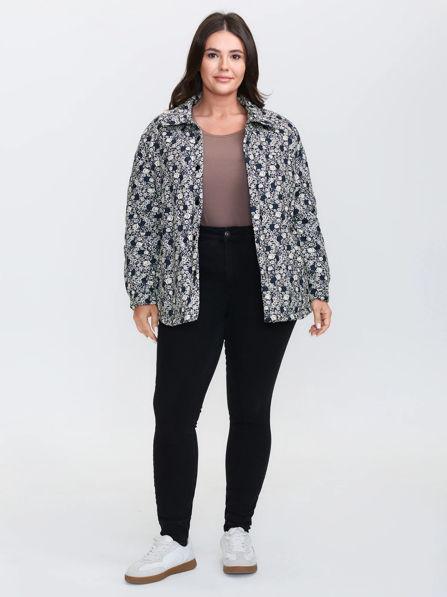 Floral Colored Lining Quilted Jacket - Image 2