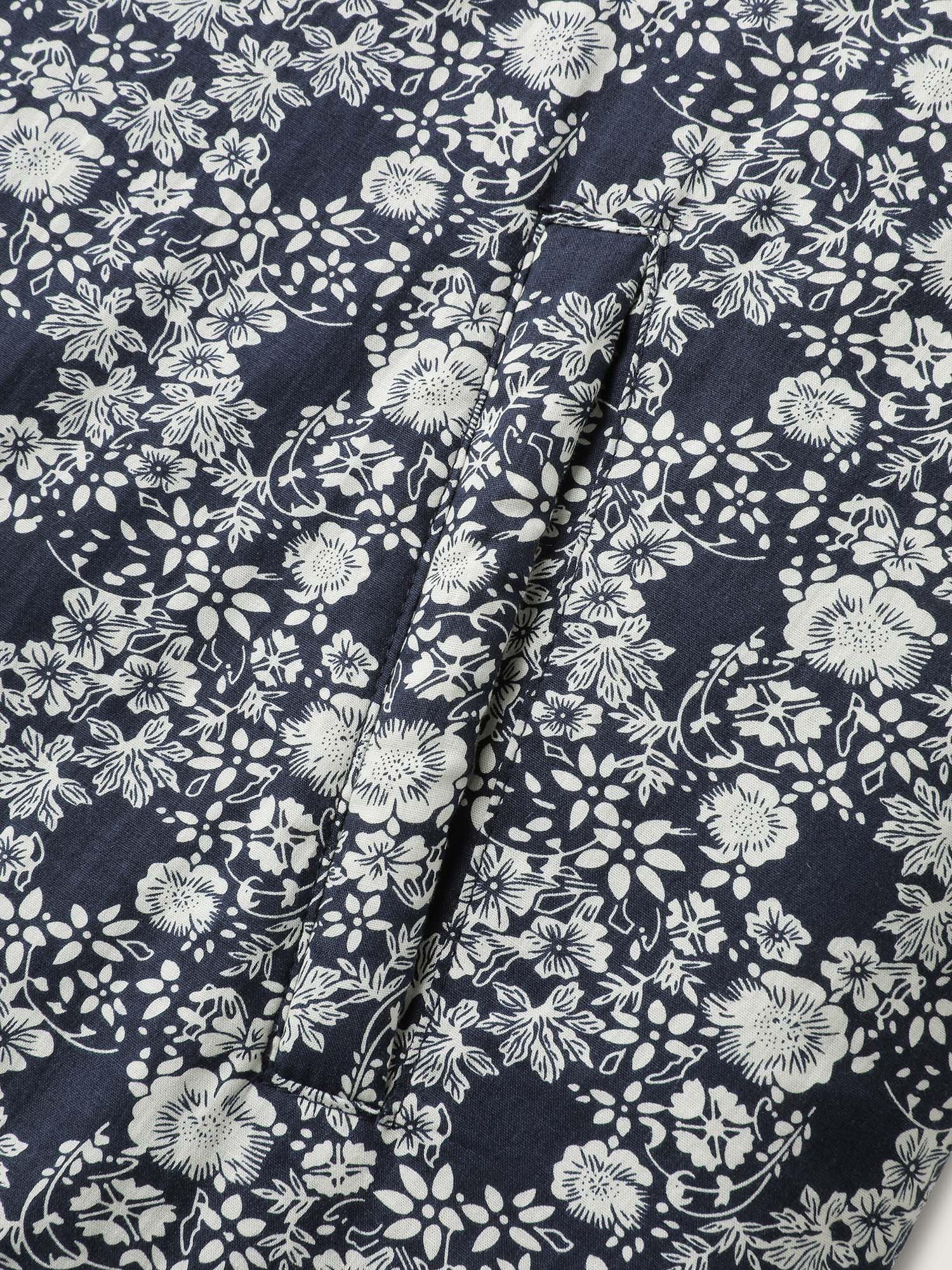 Floral Colored Lining Quilted Jacket - Image 7