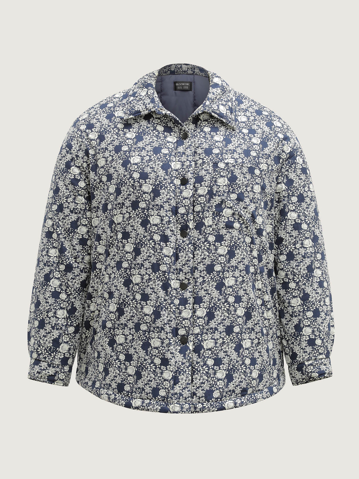 Floral Colored Lining Quilted Jacket - Image 9