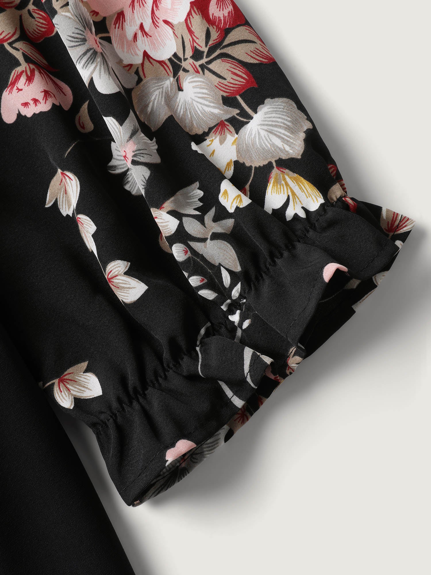 Floral Contrast Belted Wide-Leg Jumpsuit - Image 6