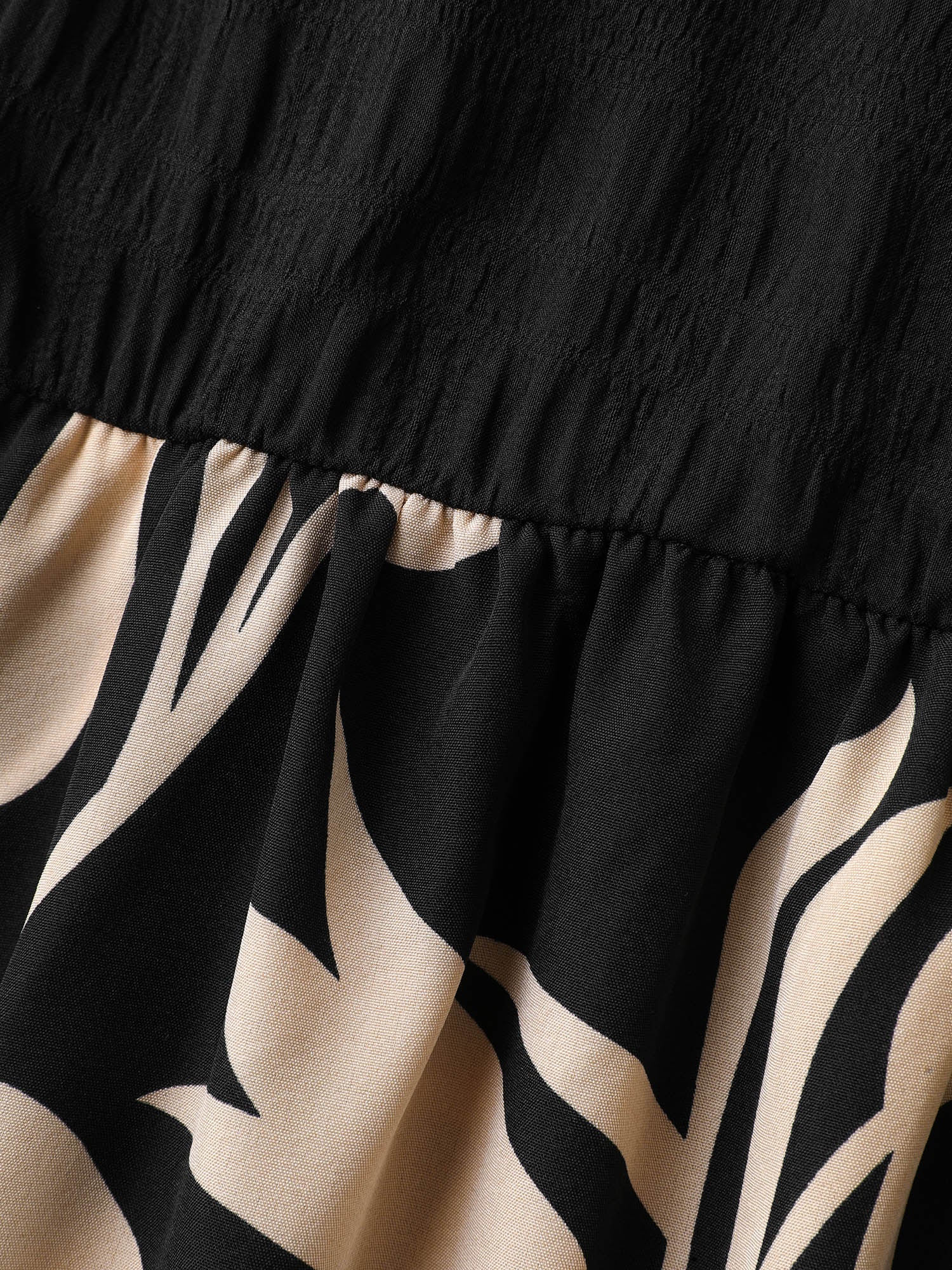 Floral Contrast Print Pockets Midi Dress - Image 5