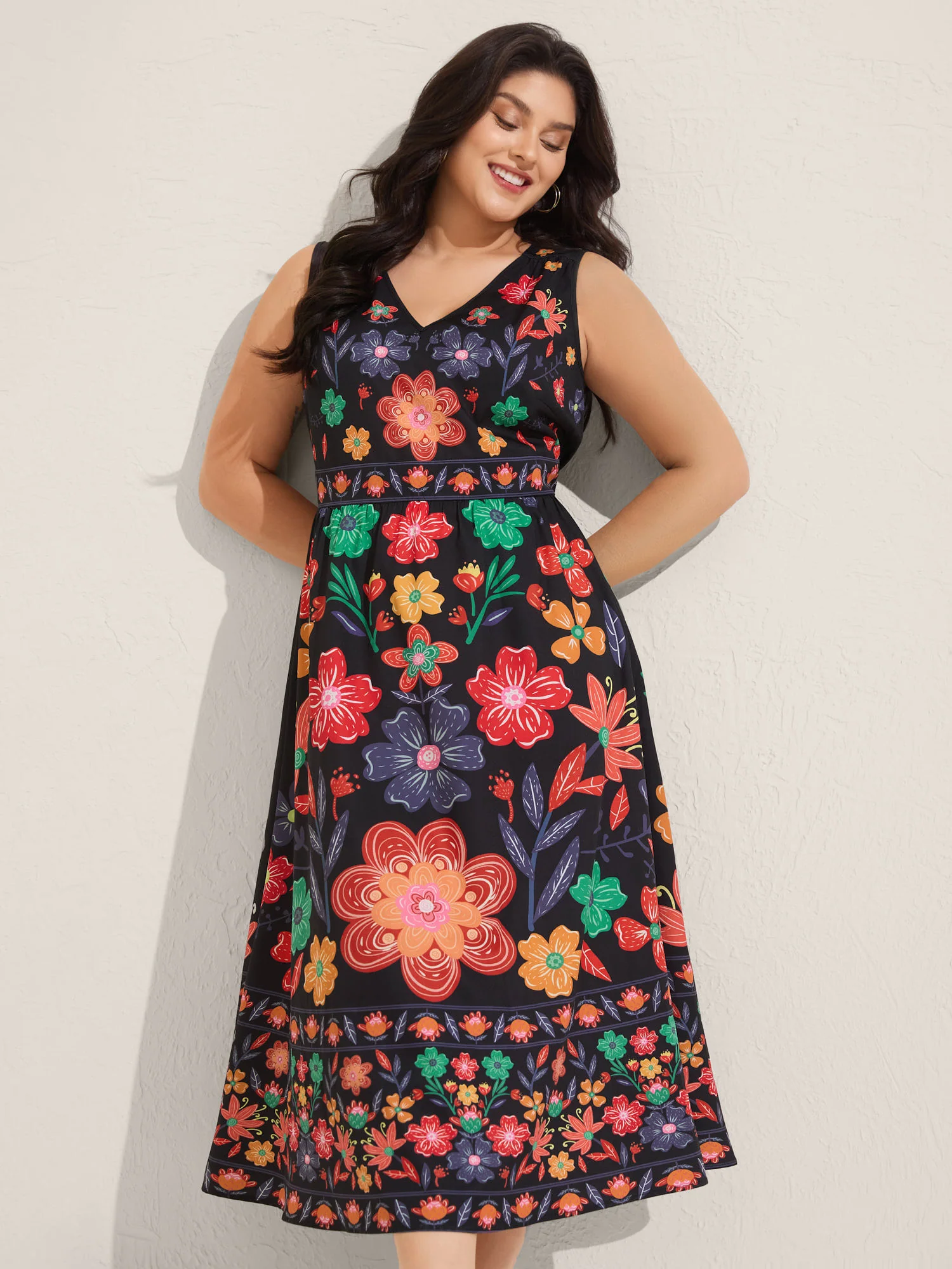 Floral Drama Cinched-Waist Maxi Dress - Image 12
