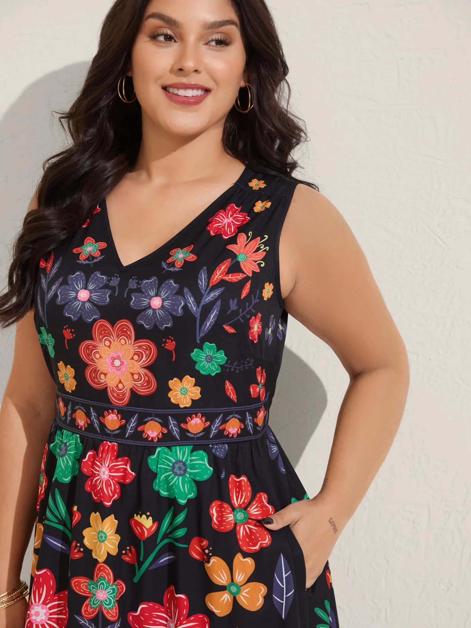 Floral Drama Cinched-Waist Maxi Dress - Image 13