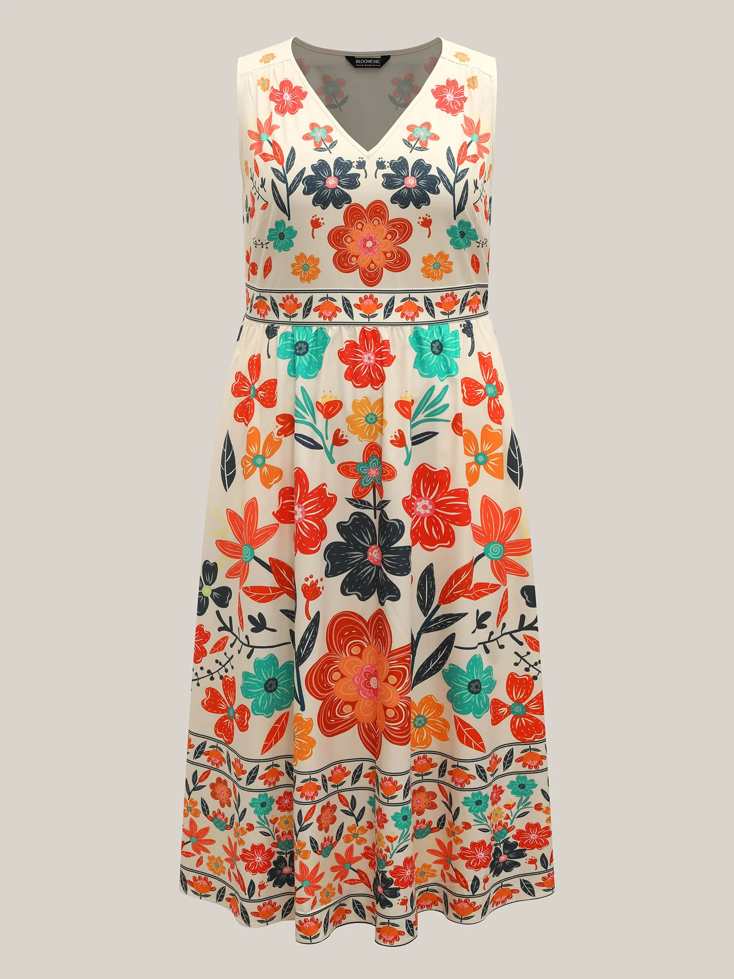 Floral Drama Cinched-Waist Maxi Dress - Image 7